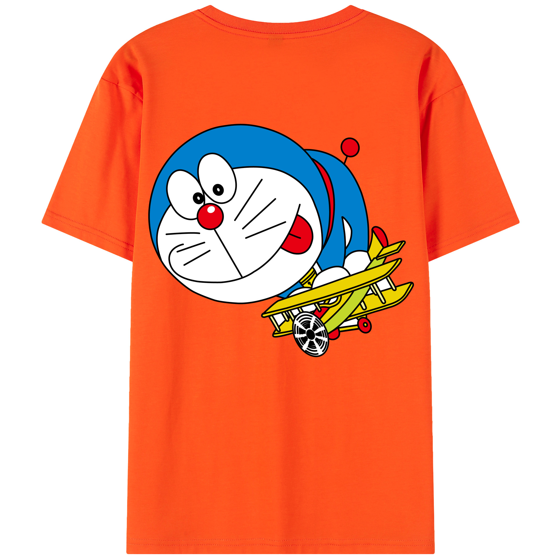 （画像用） ドラえもん Doraemon 綿100％半袖Tシャツ（背面プリント）