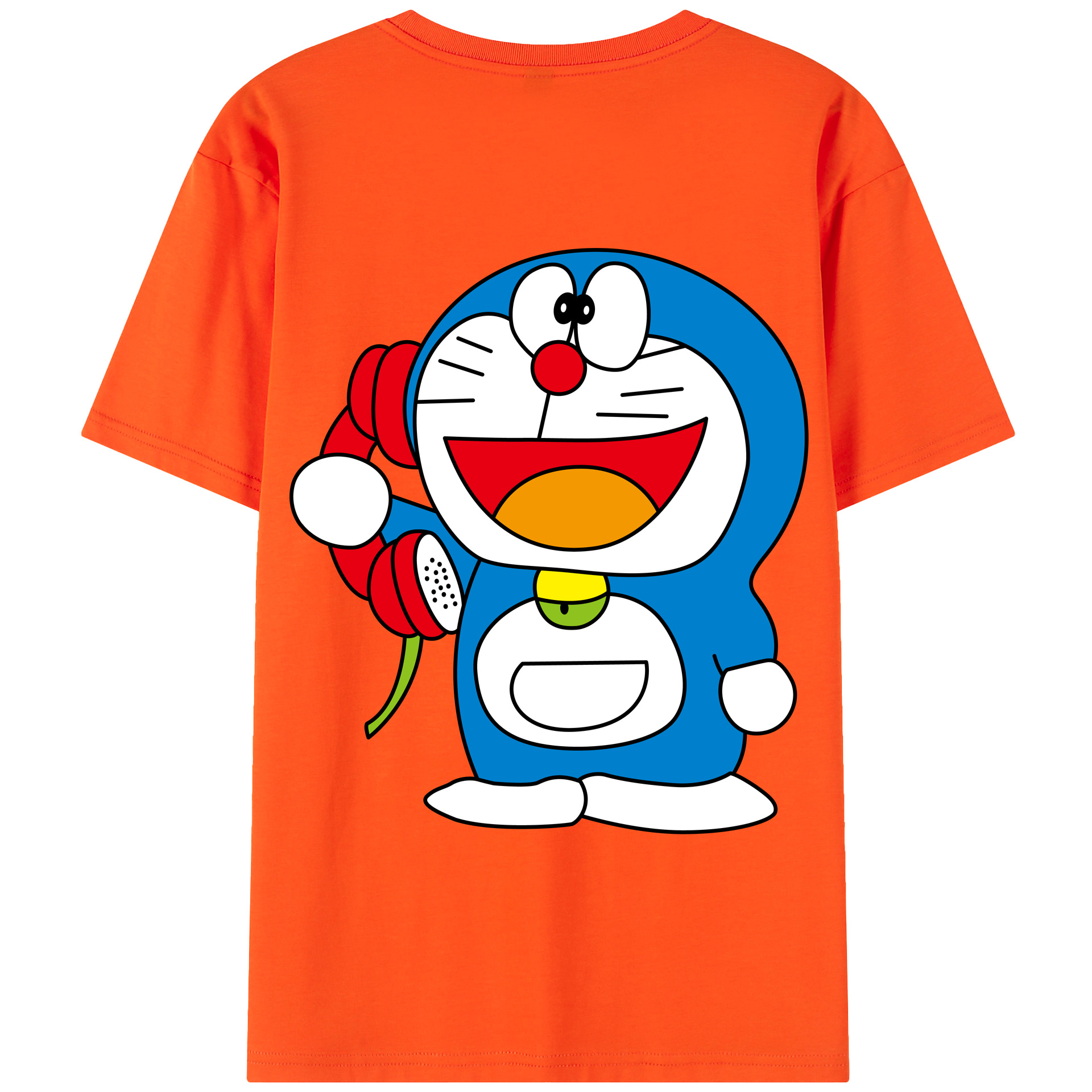 （画像用） ドラえもん Doraemon 綿100％半袖Tシャツ（背面プリント）