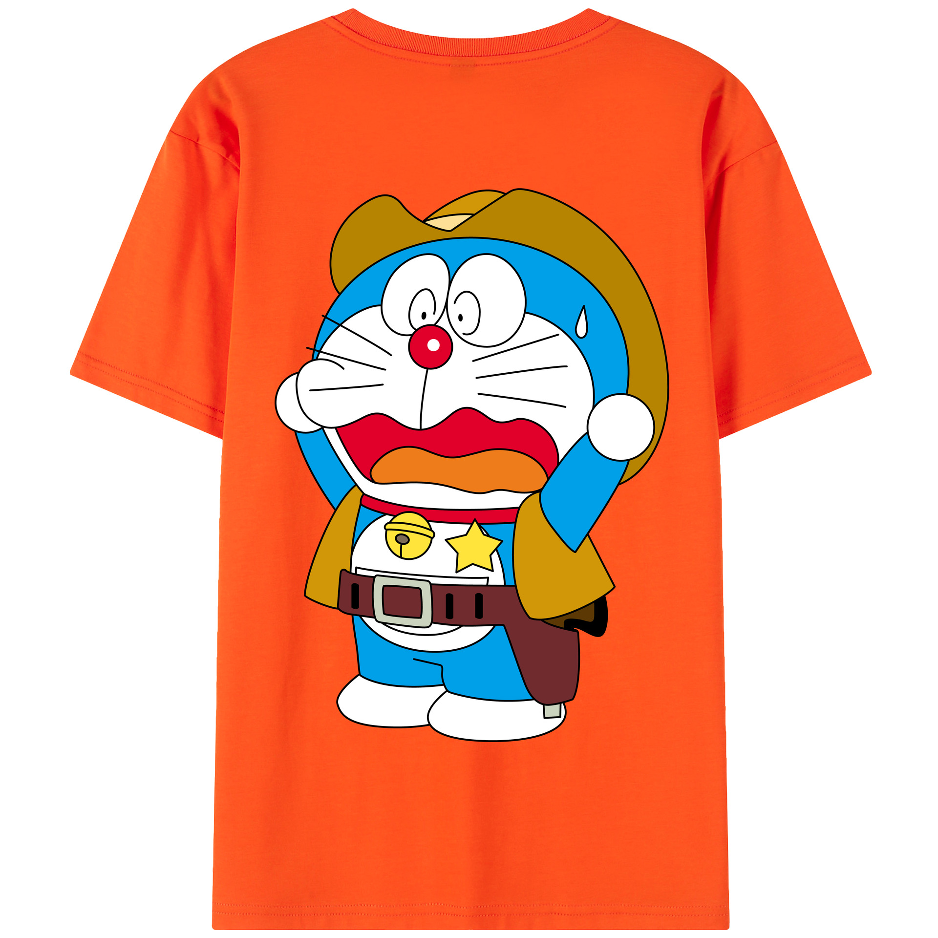 （画像用） ドラえもん Doraemon 綿100％半袖Tシャツ（背面プリント）