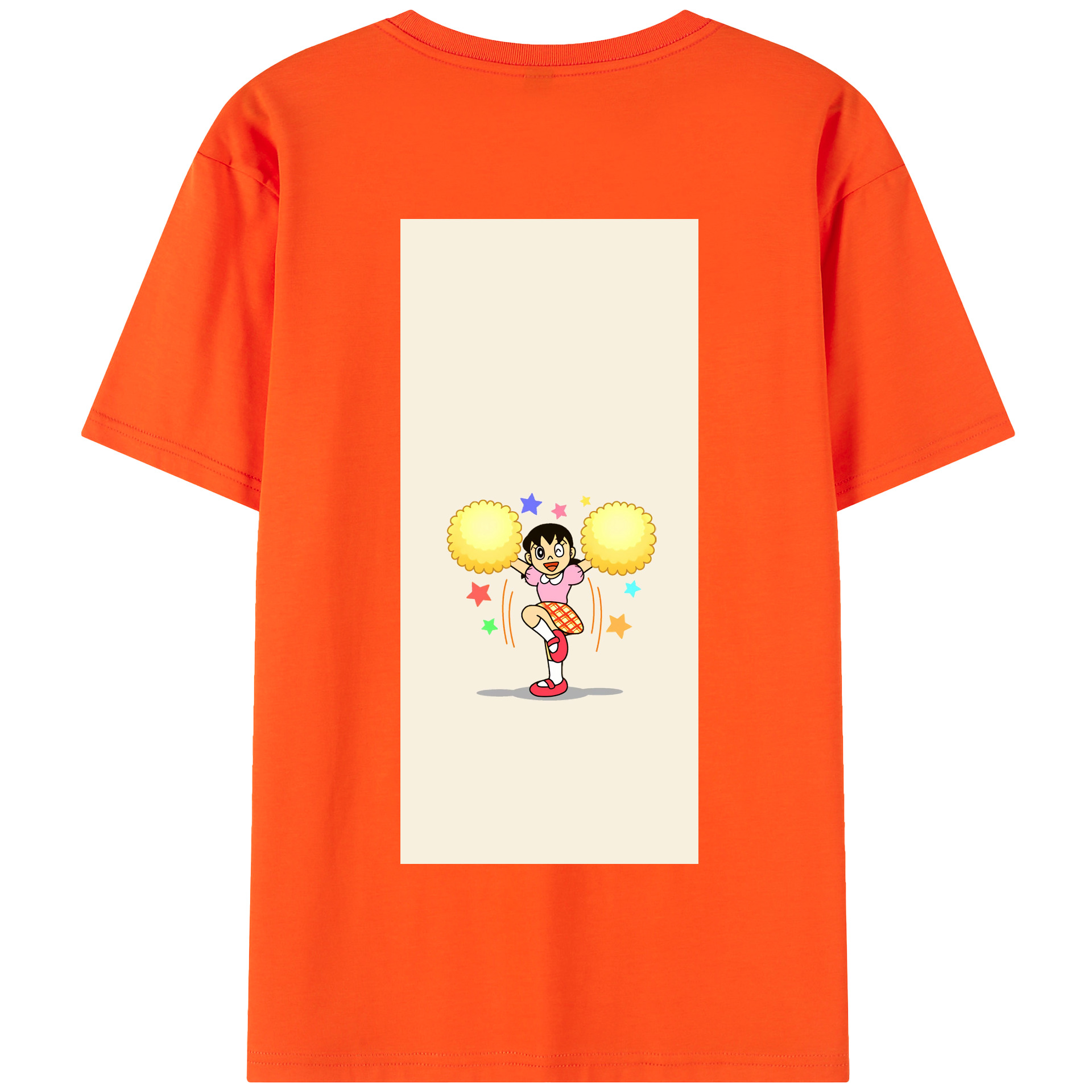 （画像用） ドラえもん みなもと しずか Doraemon Shizuka Minamoto 綿100％半袖Tシャツ（背面プリント）