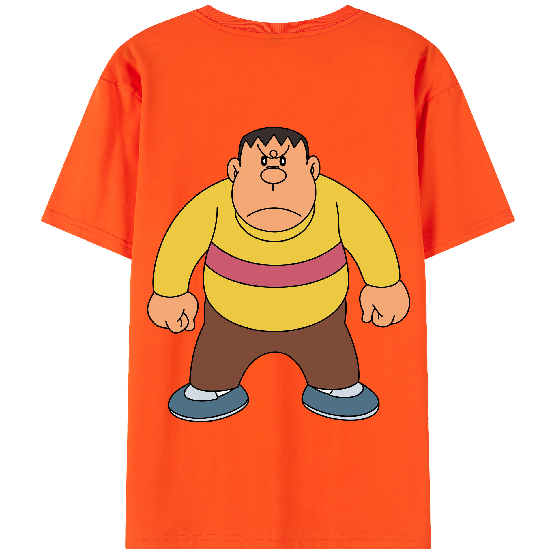 （画像用） ドラえもん 剛田武 Doraemon Gouta Takeshi 綿100％半袖Tシャツ（背面プリント）