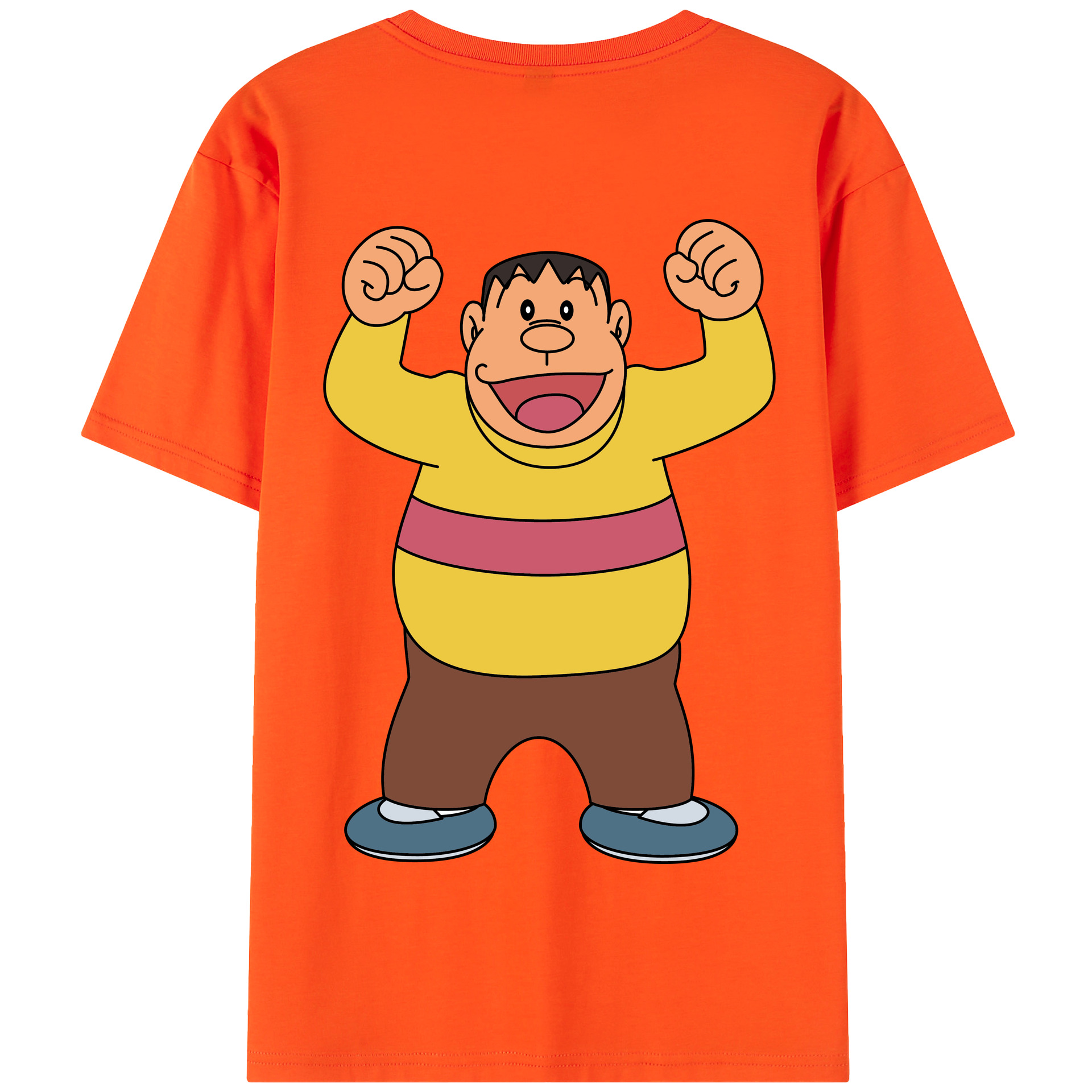 （画像用） ドラえもん 剛田武 Doraemon Gouta Takeshi 綿100％半袖Tシャツ（背面プリント）
