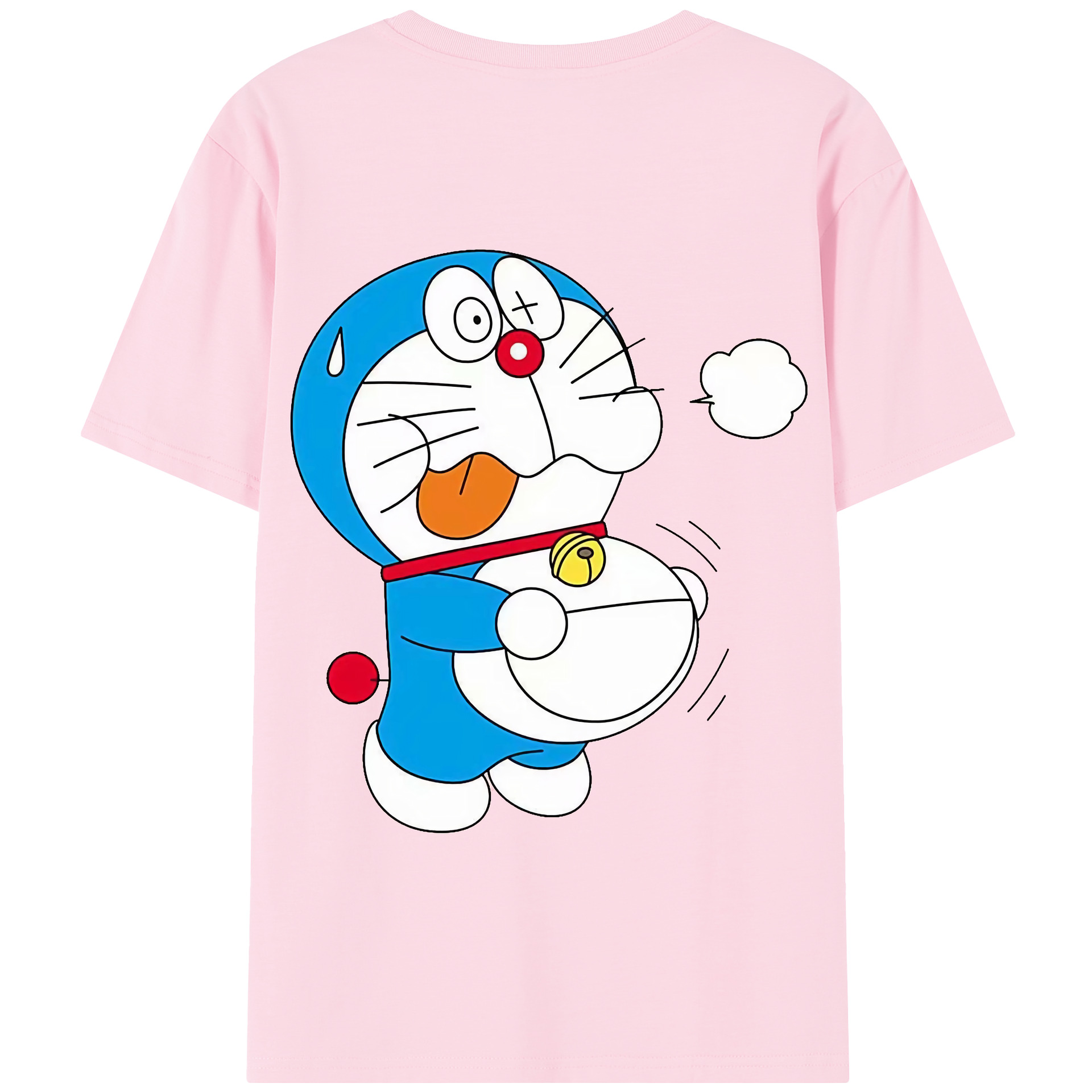 （画像用） ドラえもん Doraemon 綿100％半袖Tシャツ（背面プリント）