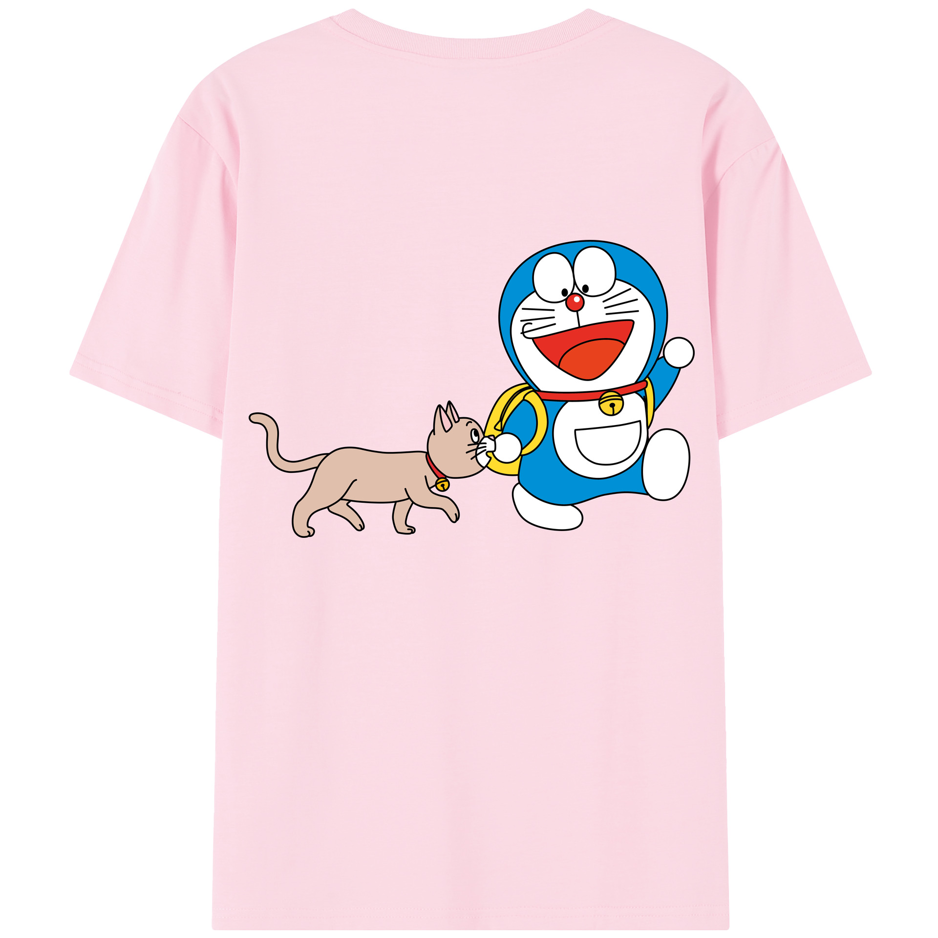 （画像用） ドラえもん Doraemon 綿100％半袖Tシャツ（背面プリント）