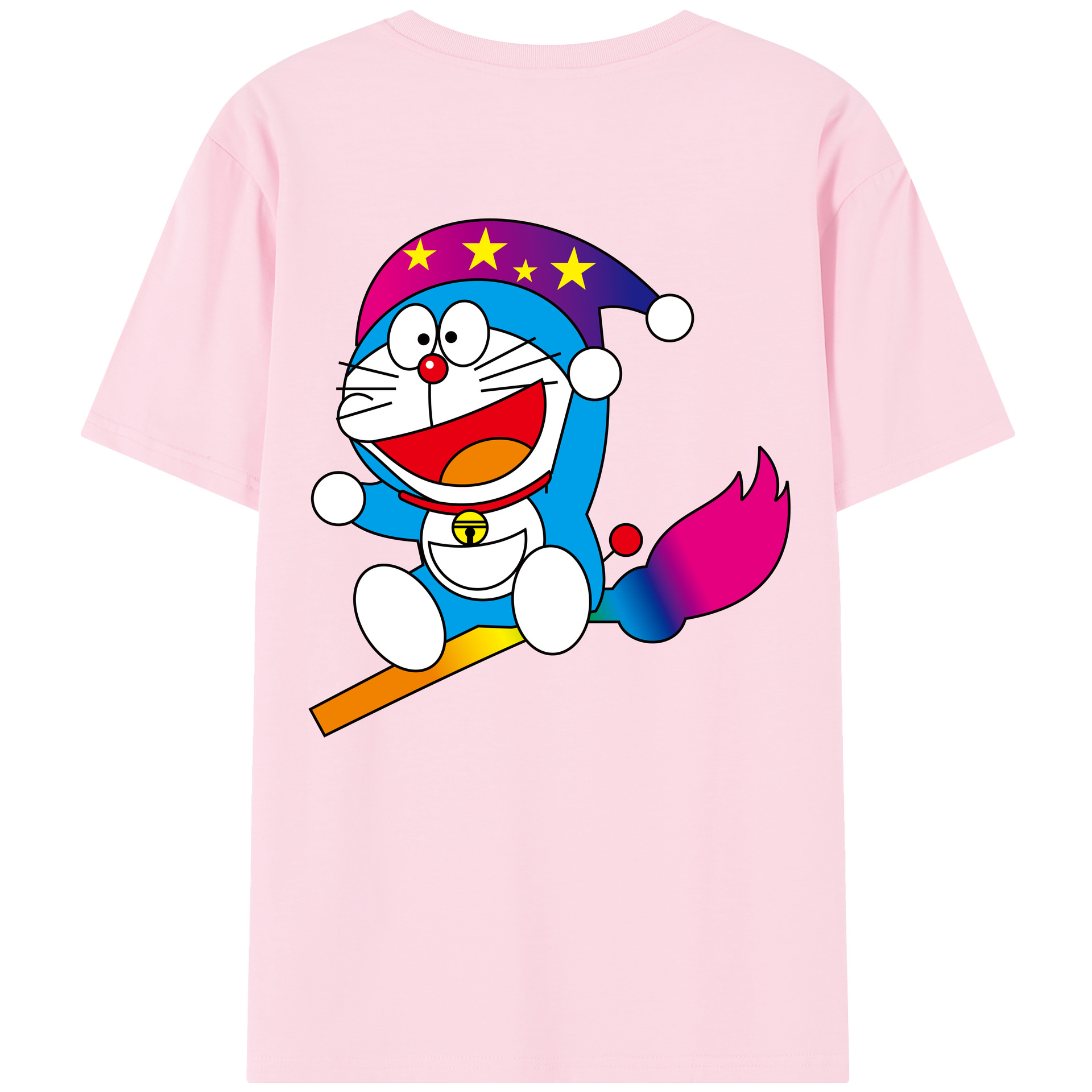 （画像用） ドラえもん Doraemon 綿100％半袖Tシャツ（背面プリント）