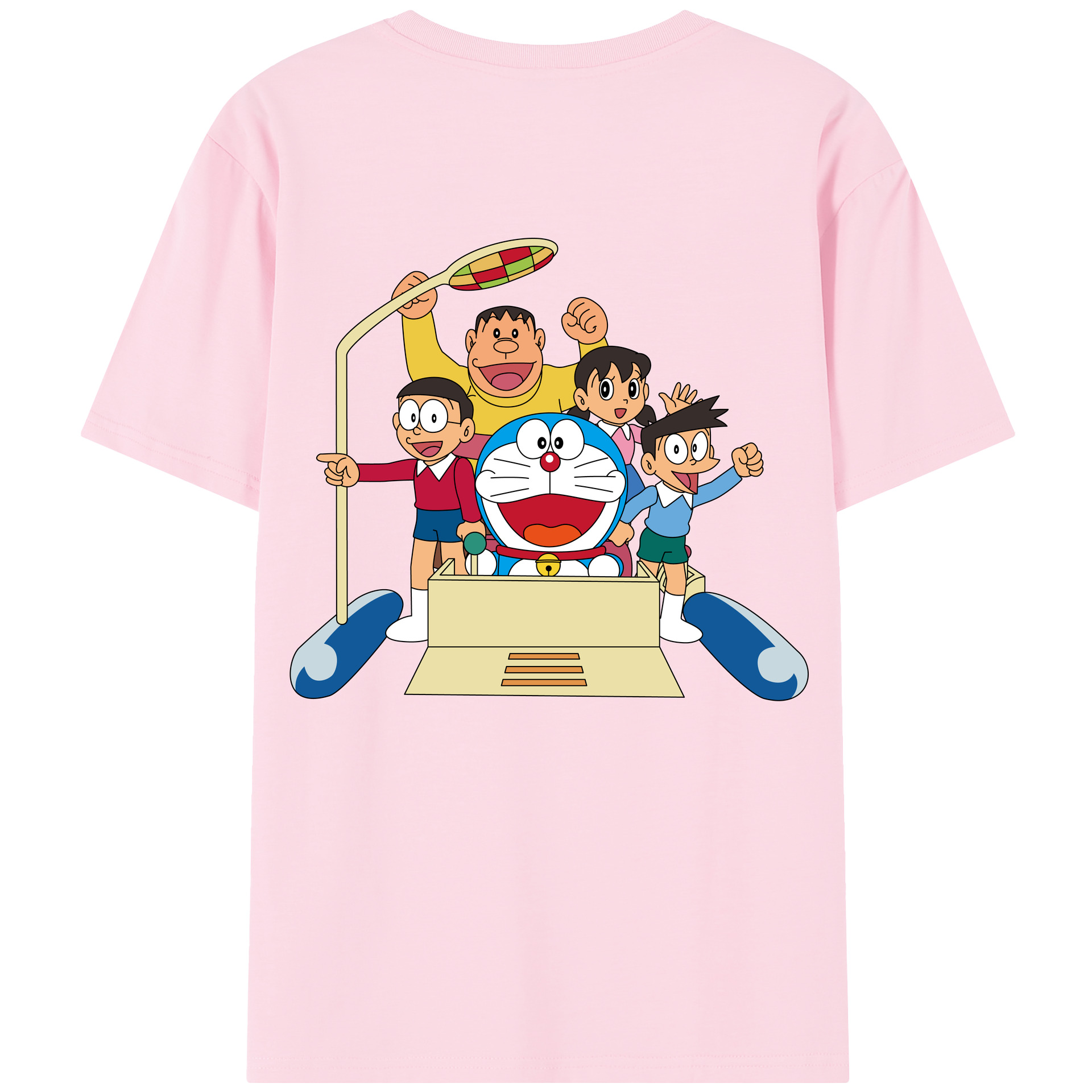 （画像用） ドラえもん 骨川 スネ夫 Doraemon Honekawa Suneo 綿100％半袖Tシャツ（背面プリント）