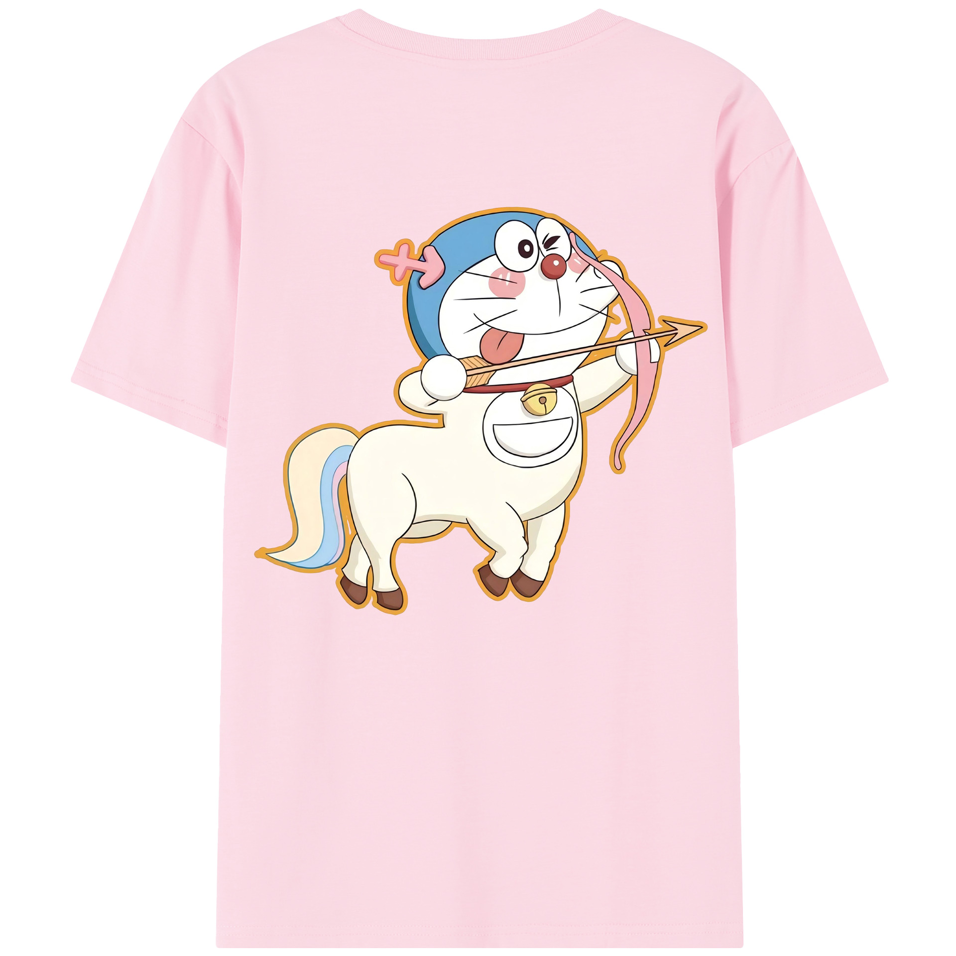 （画像用） ドラえもん Doraemon 綿100％半袖Tシャツ（背面プリント）