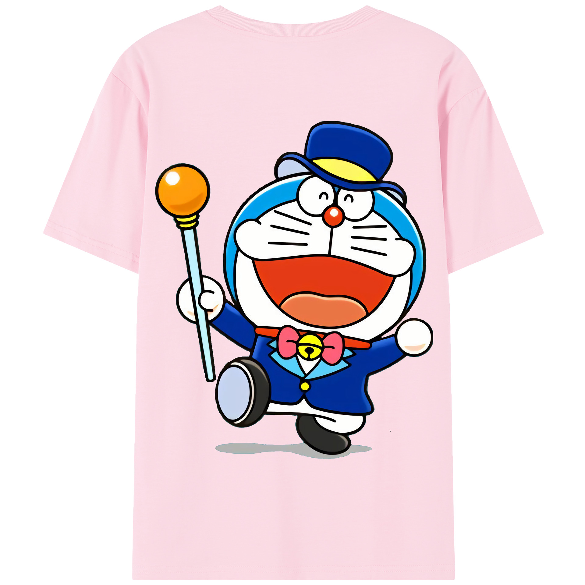（画像用） ドラえもん Doraemon 綿100％半袖Tシャツ（背面プリント）