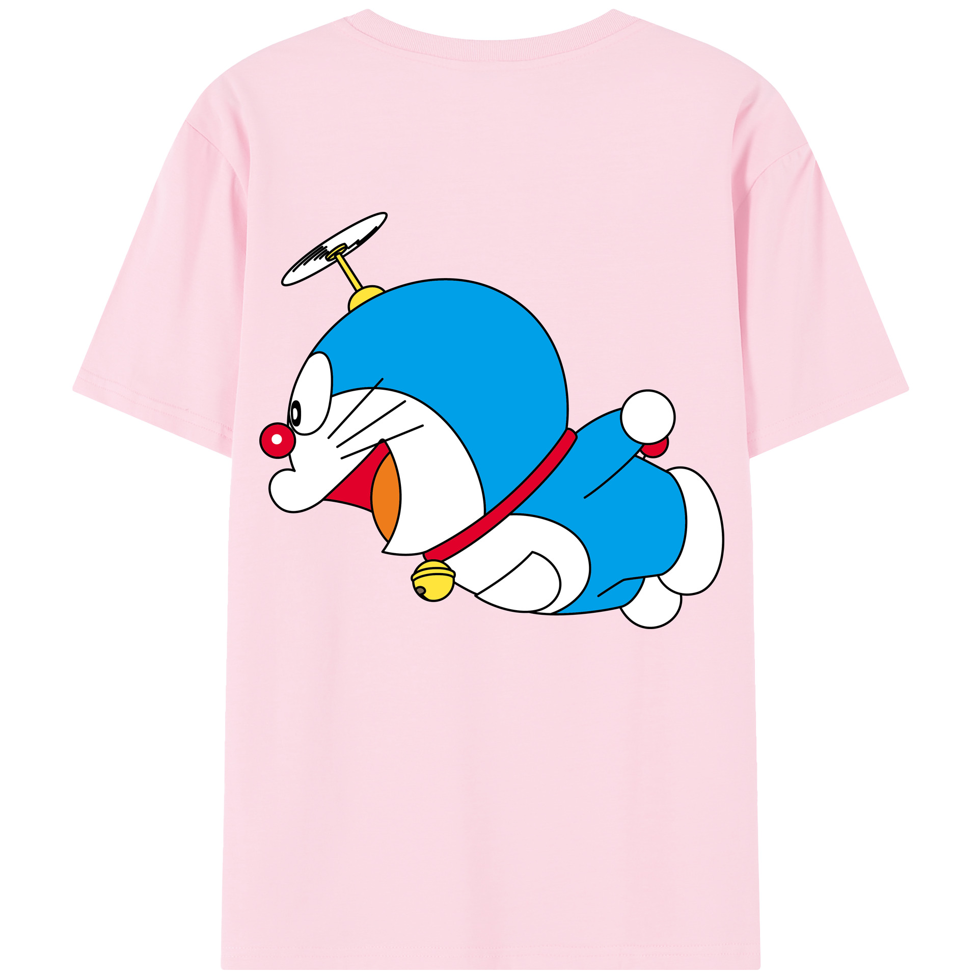 （画像用） ドラえもん Doraemon 綿100％半袖Tシャツ（背面プリント）