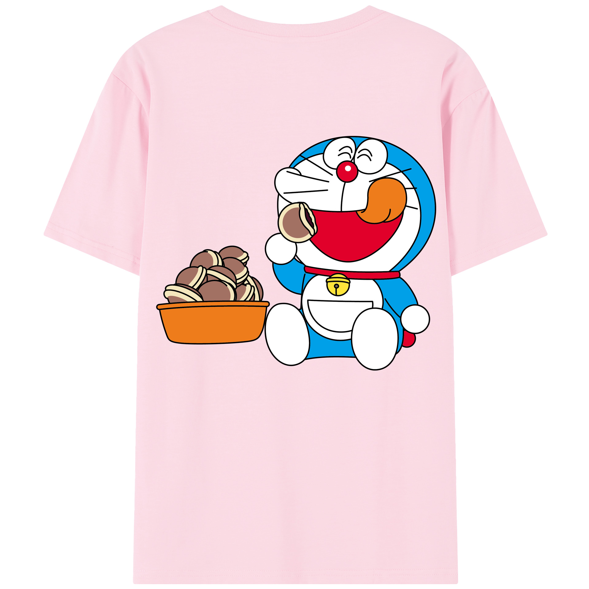 （画像用） ドラえもん Doraemon 綿100％半袖Tシャツ（背面プリント）