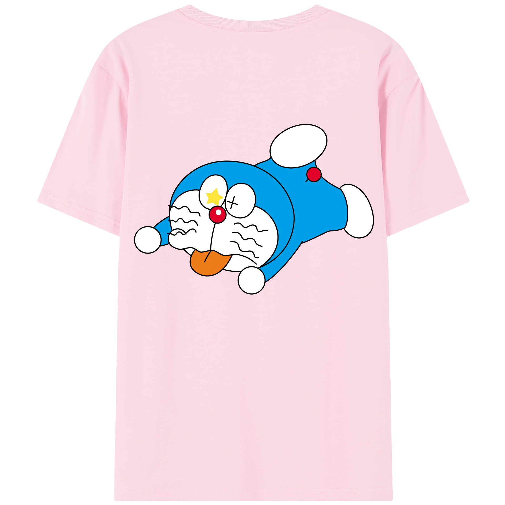 （画像用） ドラえもん Doraemon 綿100％半袖Tシャツ（背面プリント）