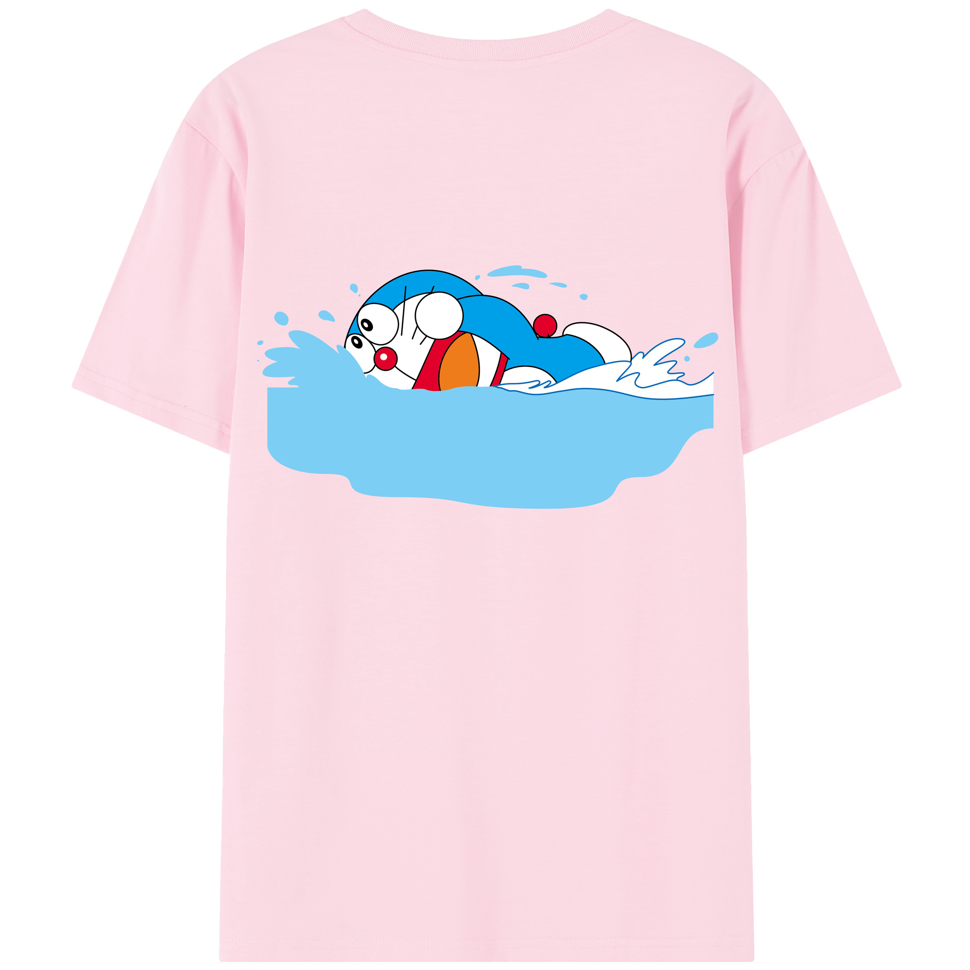 （画像用） ドラえもん Doraemon 綿100％半袖Tシャツ（背面プリント）