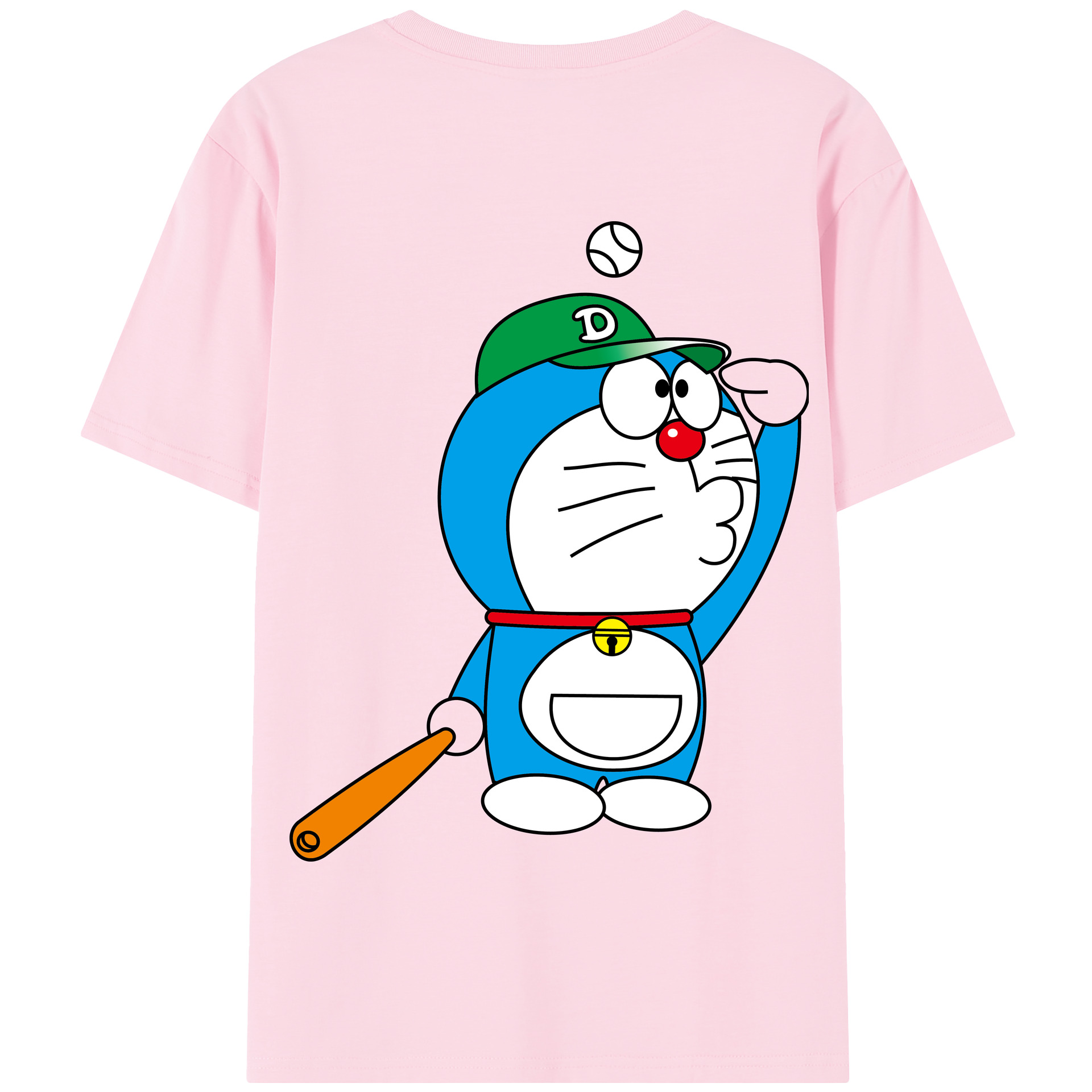 （画像用） ドラえもん Doraemon 綿100％半袖Tシャツ（背面プリント）