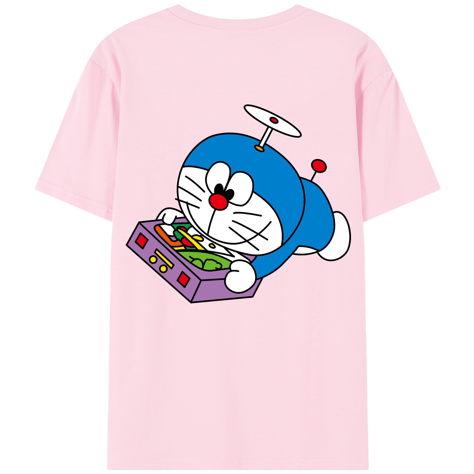 （画像用） ドラえもん Doraemon 綿100％半袖Tシャツ（背面プリント）
