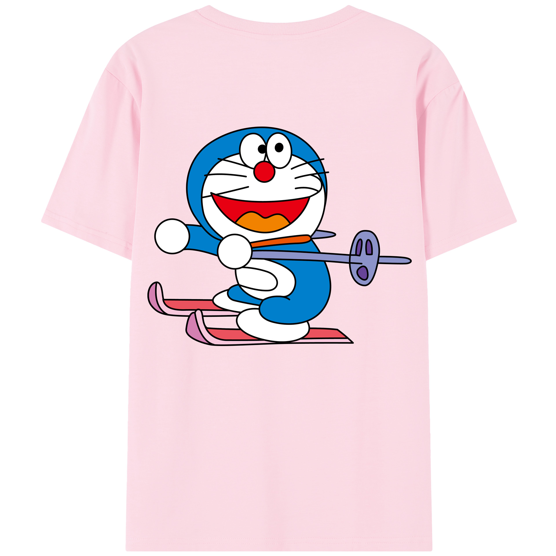 （画像用） ドラえもん Doraemon 綿100％半袖Tシャツ（背面プリント）
