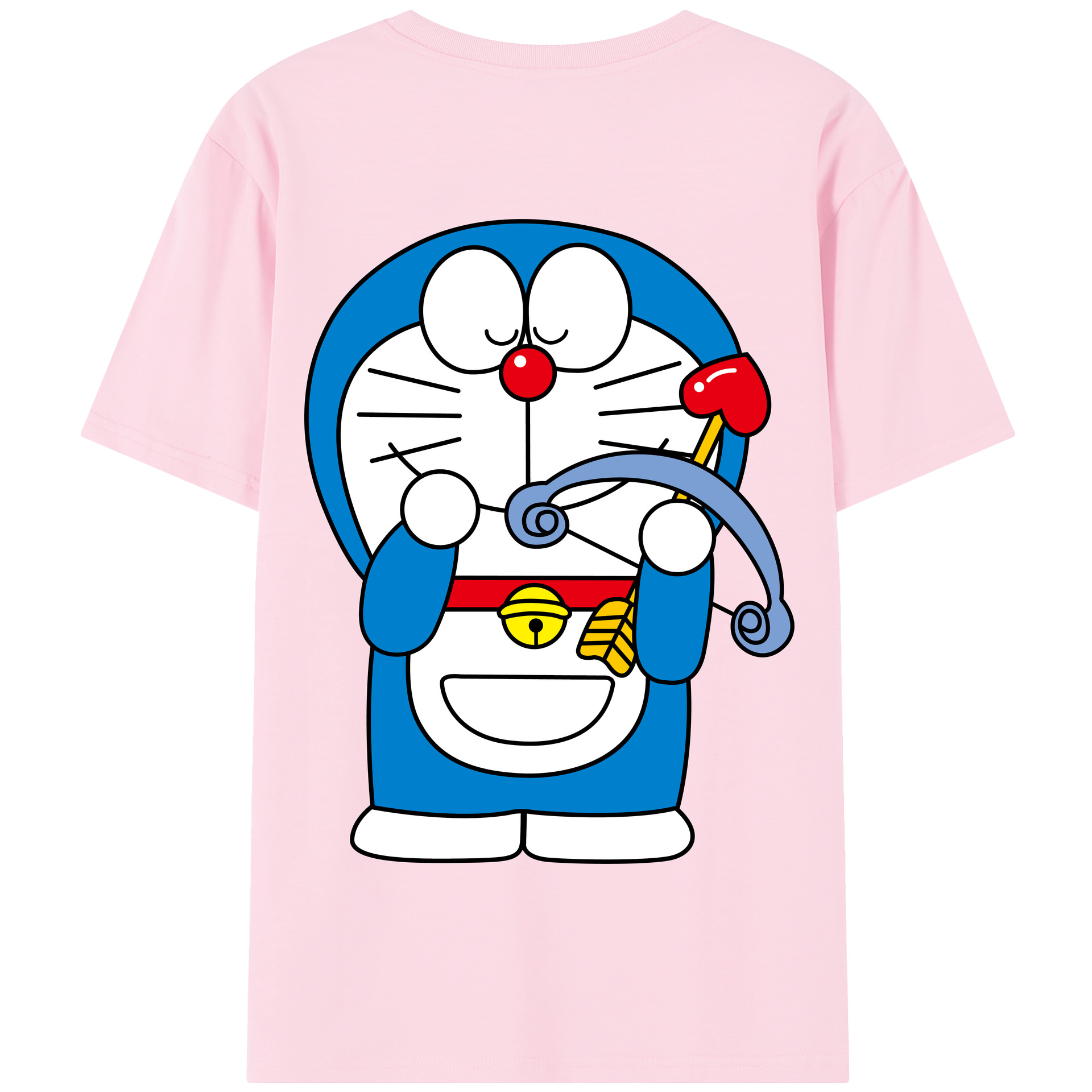 （画像用） ドラえもん Doraemon 綿100％半袖Tシャツ（背面プリント）
