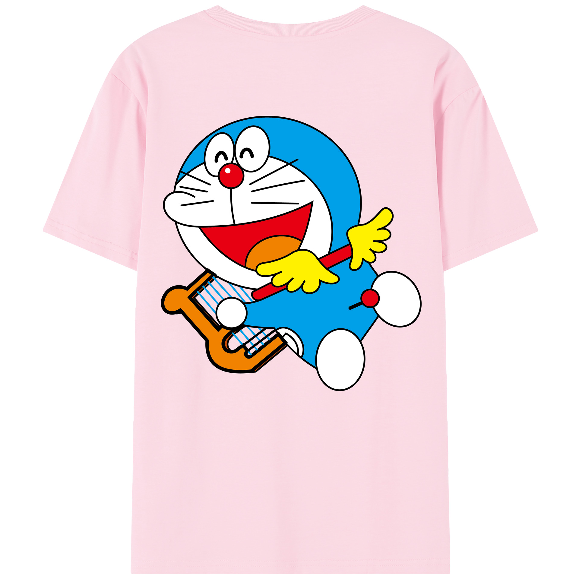 （画像用） ドラえもん Doraemon 綿100％半袖Tシャツ（背面プリント）