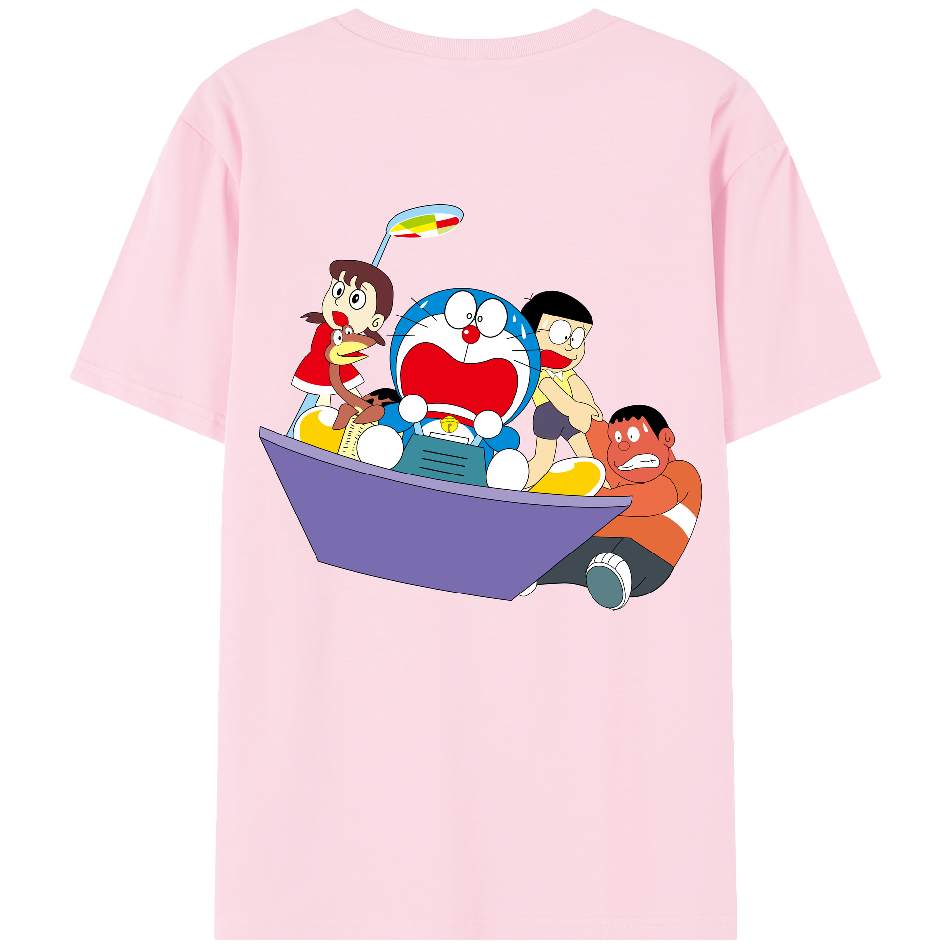 （画像用） ドラえもん Doraemon 綿100％半袖Tシャツ（背面プリント）