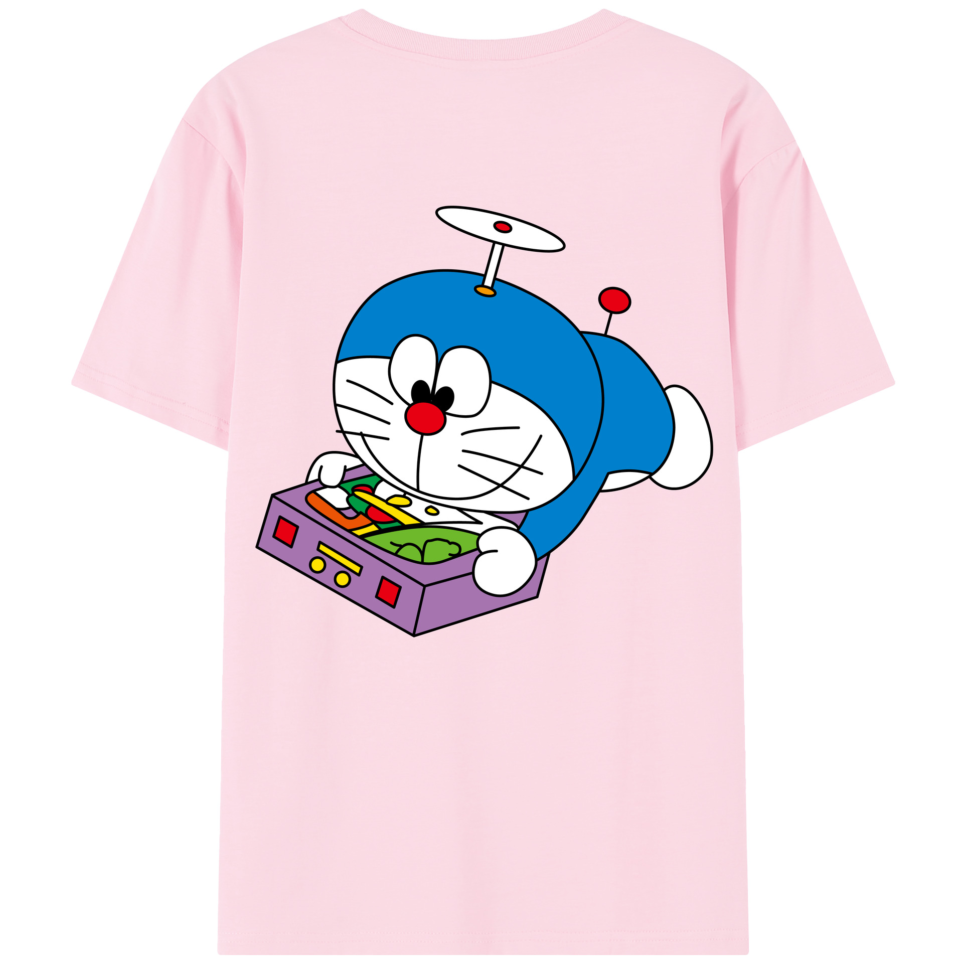 （画像用） ドラえもん Doraemon 綿100％半袖Tシャツ（背面プリント）