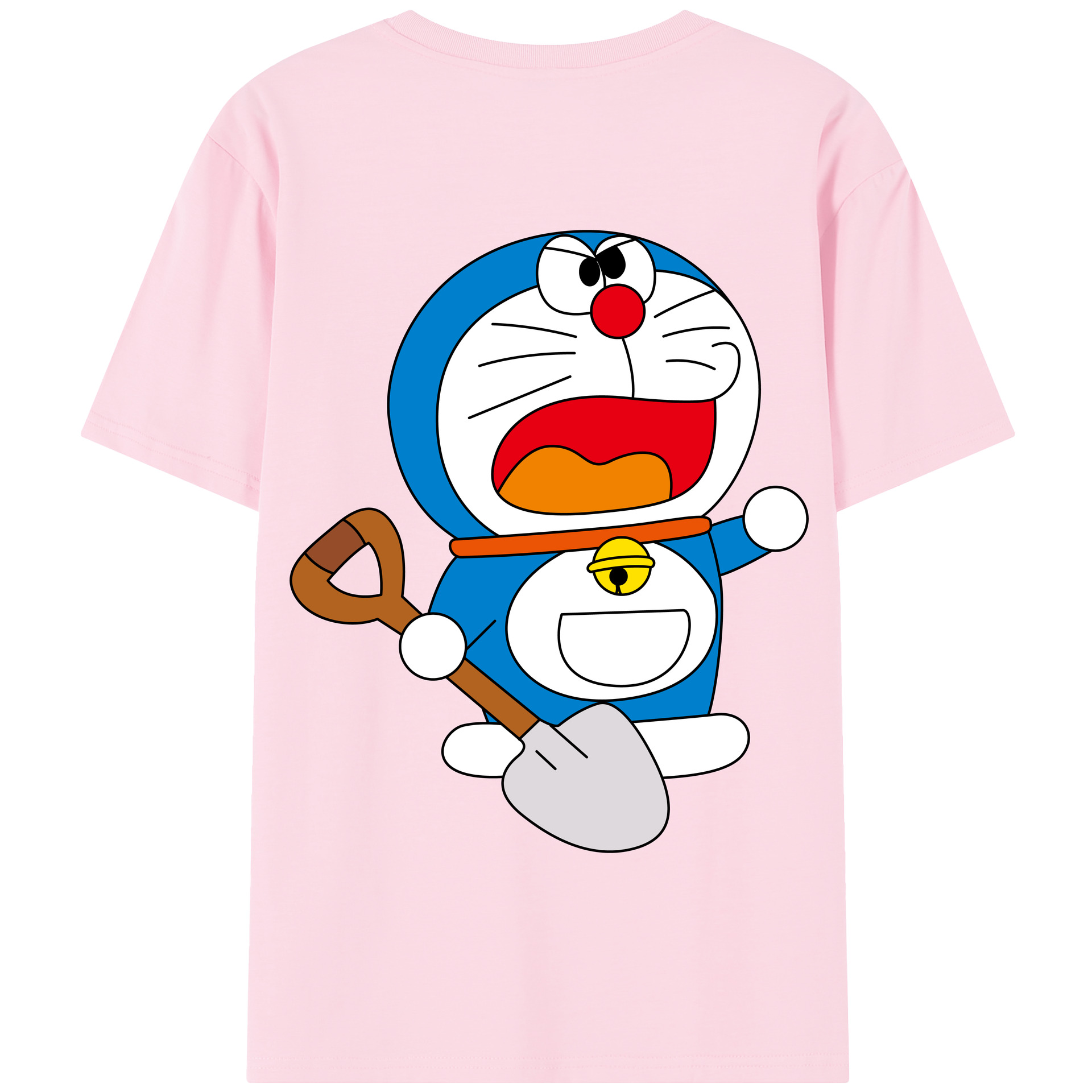 （画像用） ドラえもん Doraemon 綿100％半袖Tシャツ（背面プリント）