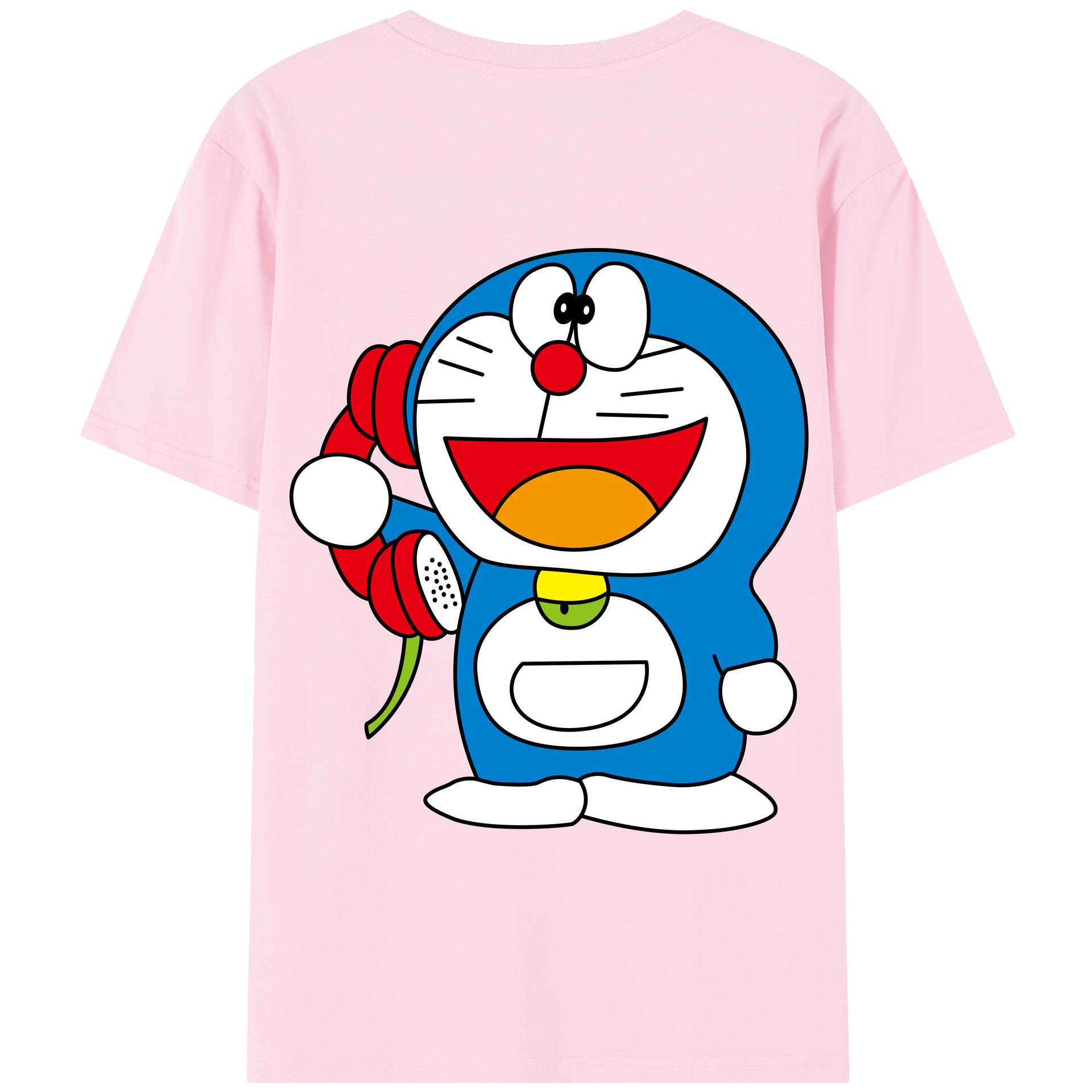 （画像用） ドラえもん Doraemon 綿100％半袖Tシャツ（背面プリント）