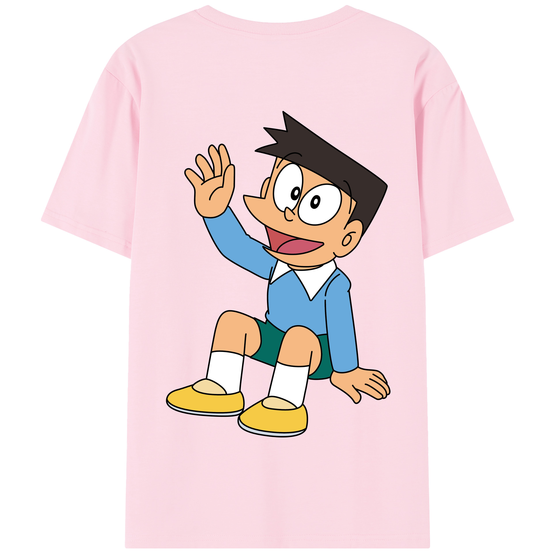 （画像用） ドラえもん 骨川 スネ夫 Doraemon Honekawa Suneo 綿100％半袖Tシャツ（背面プリント）