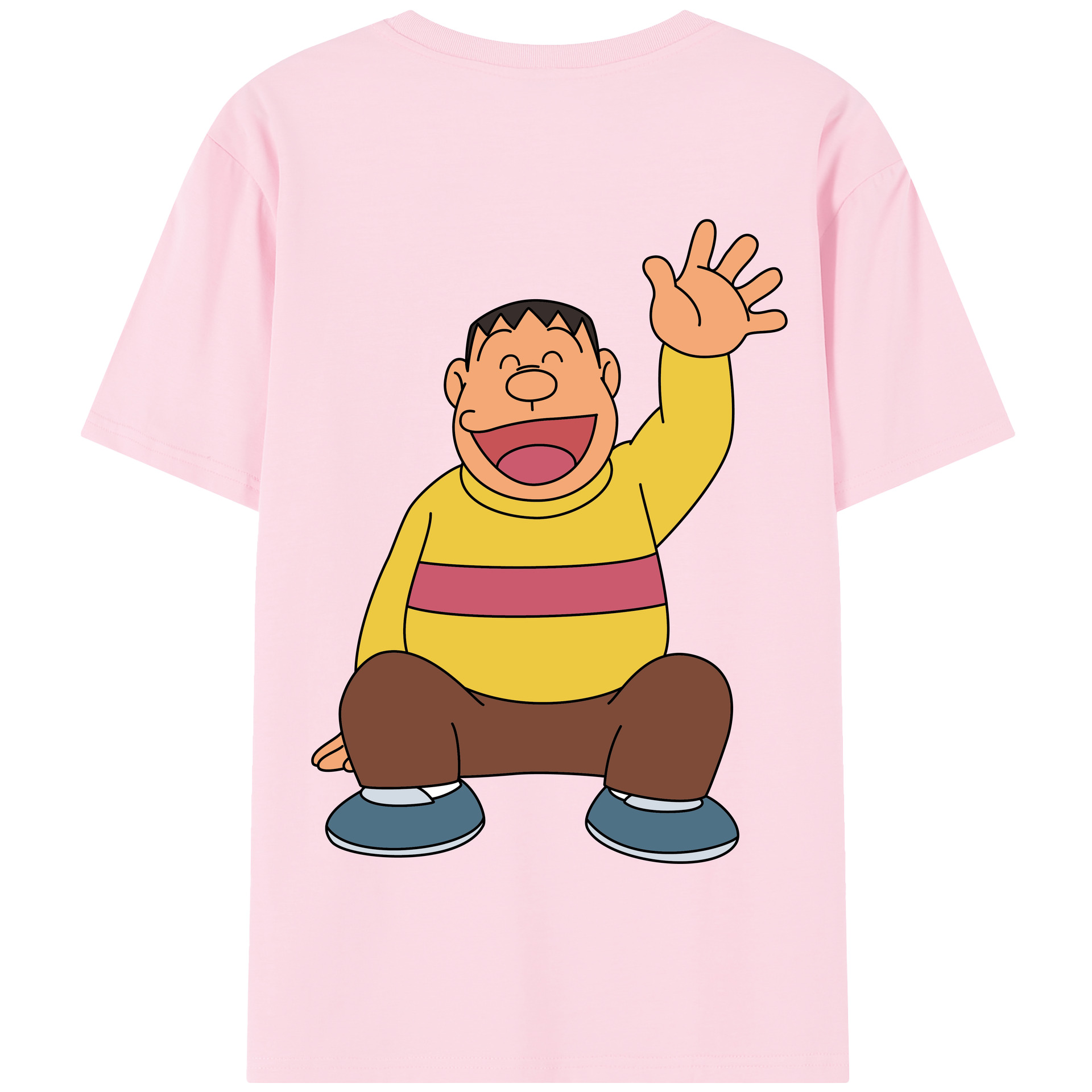 （画像用） ドラえもん 剛田武 Doraemon Gouta Takeshi 綿100％半袖Tシャツ（背面プリント）