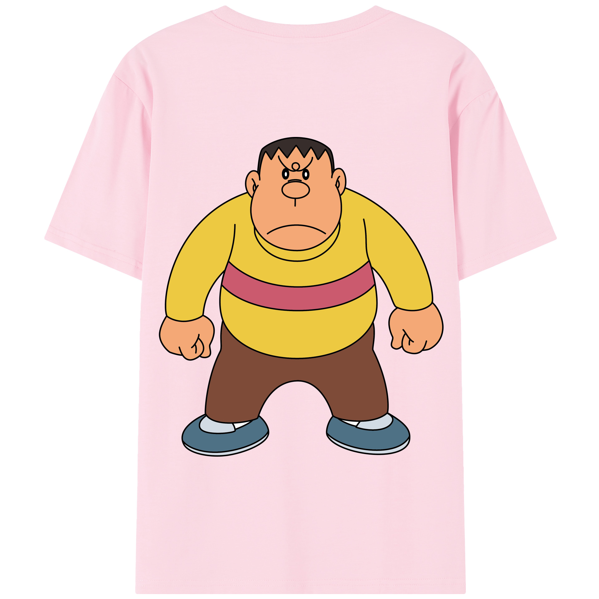 （画像用） ドラえもん 剛田武 Doraemon Gouta Takeshi 綿100％半袖Tシャツ（背面プリント）