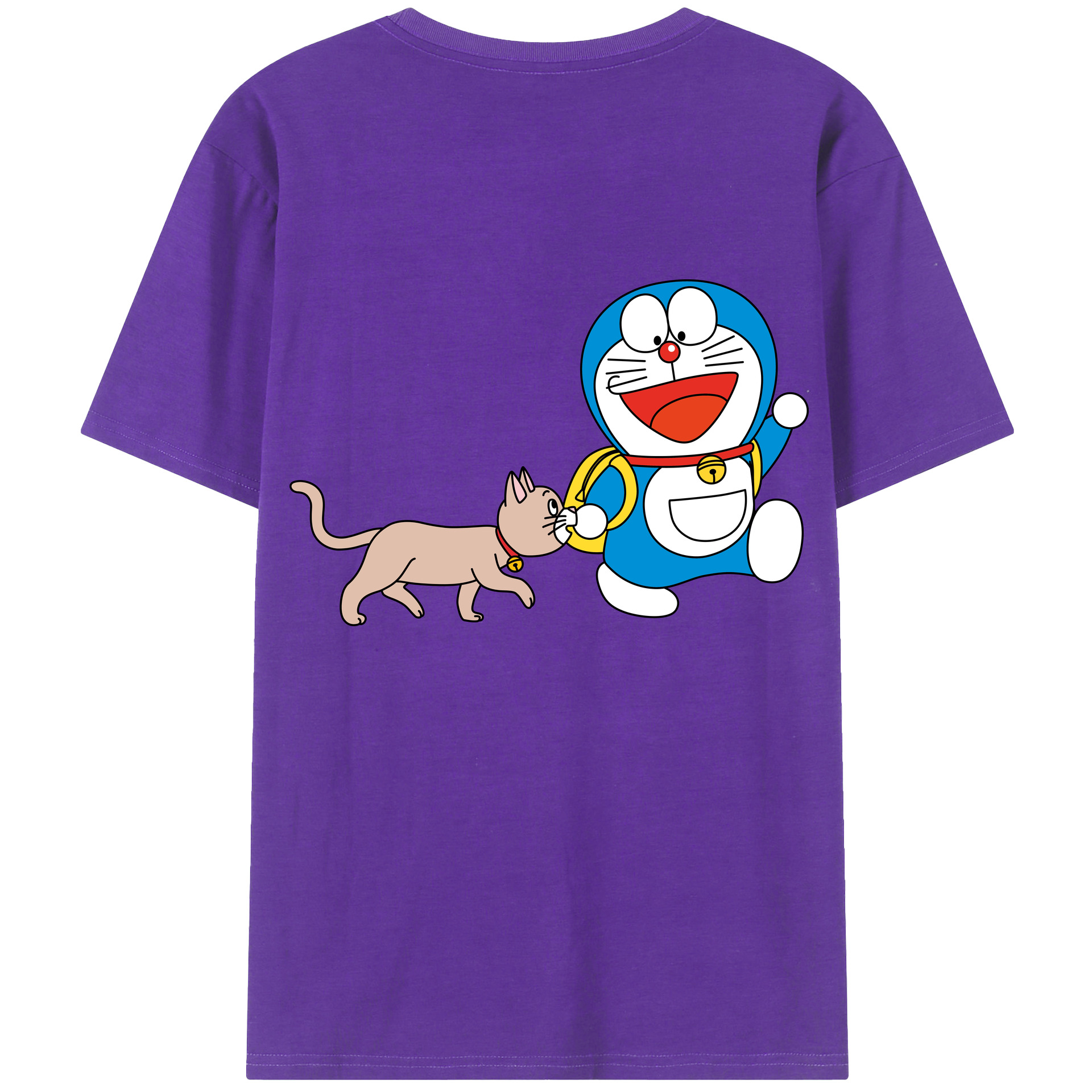 （画像用） ドラえもん Doraemon 綿100％半袖Tシャツ（背面プリント）