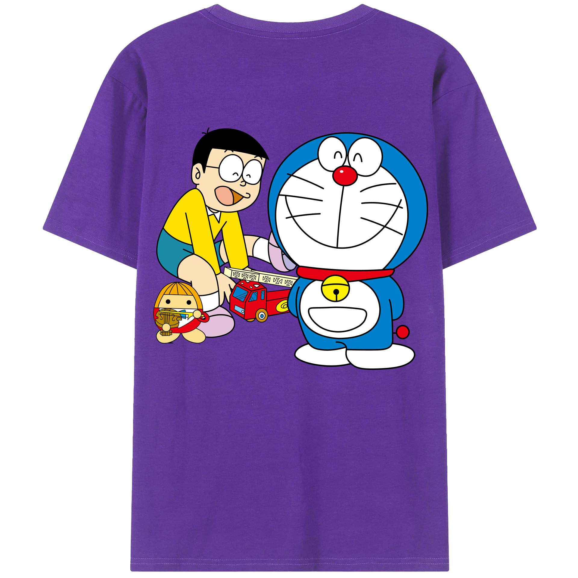 （画像用） ドラえもん Doraemon 綿100％半袖Tシャツ（背面プリント）