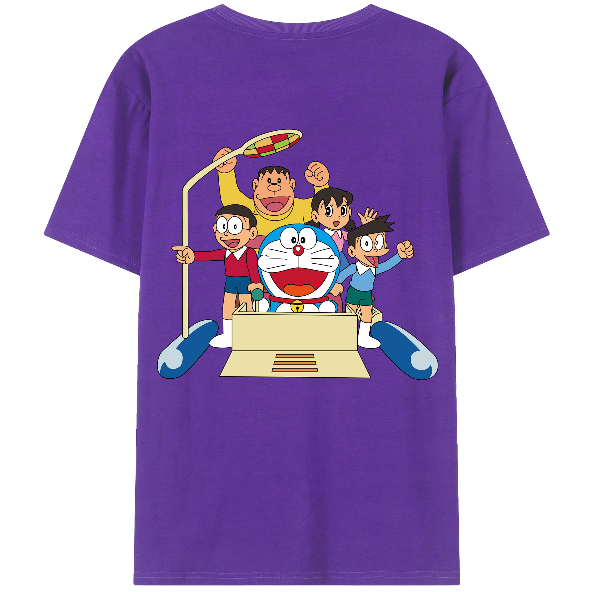 （画像用） ドラえもん 骨川 スネ夫 Doraemon Honekawa Suneo 綿100％半袖Tシャツ（背面プリント）