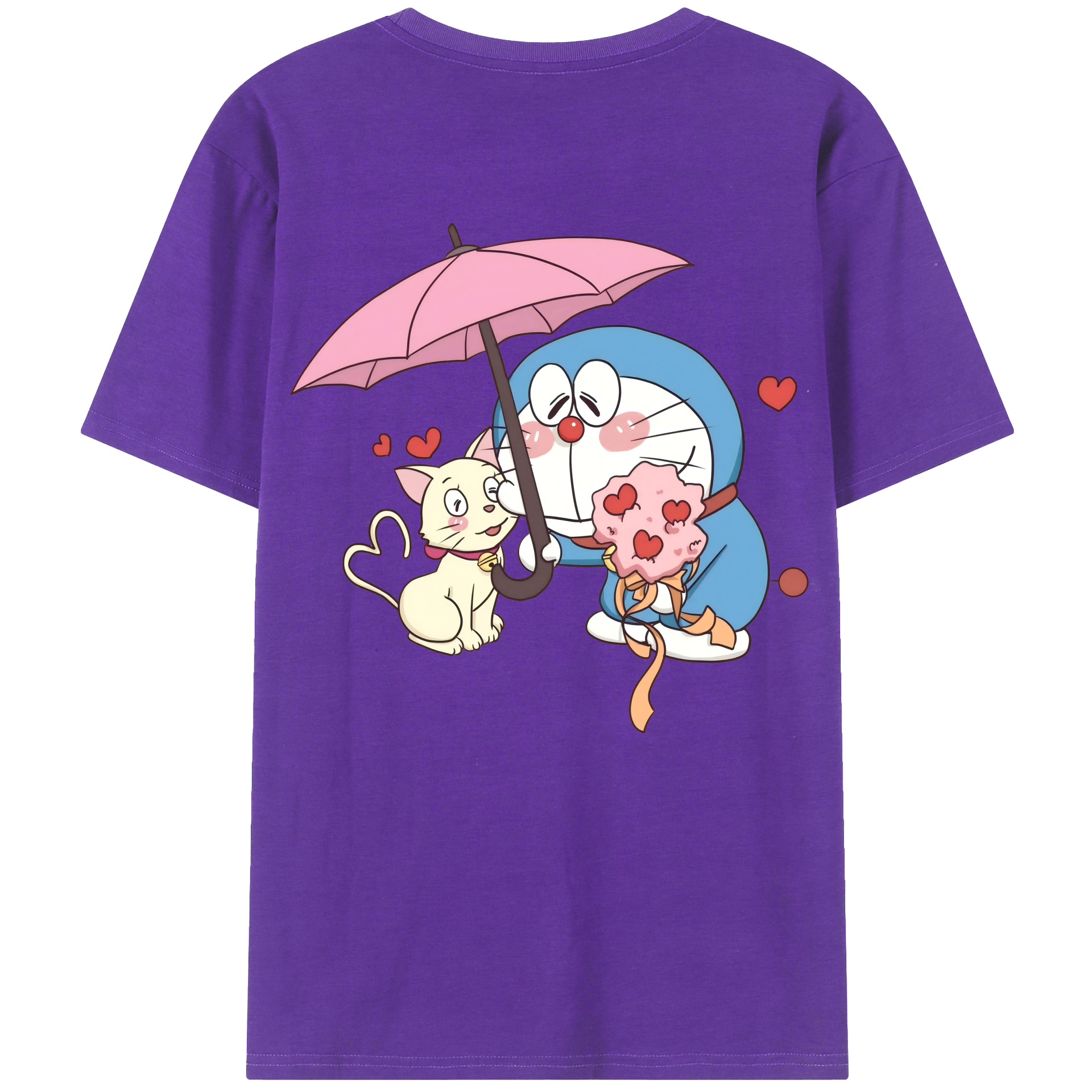 （画像用） ドラえもん Doraemon 綿100％半袖Tシャツ（背面プリント）