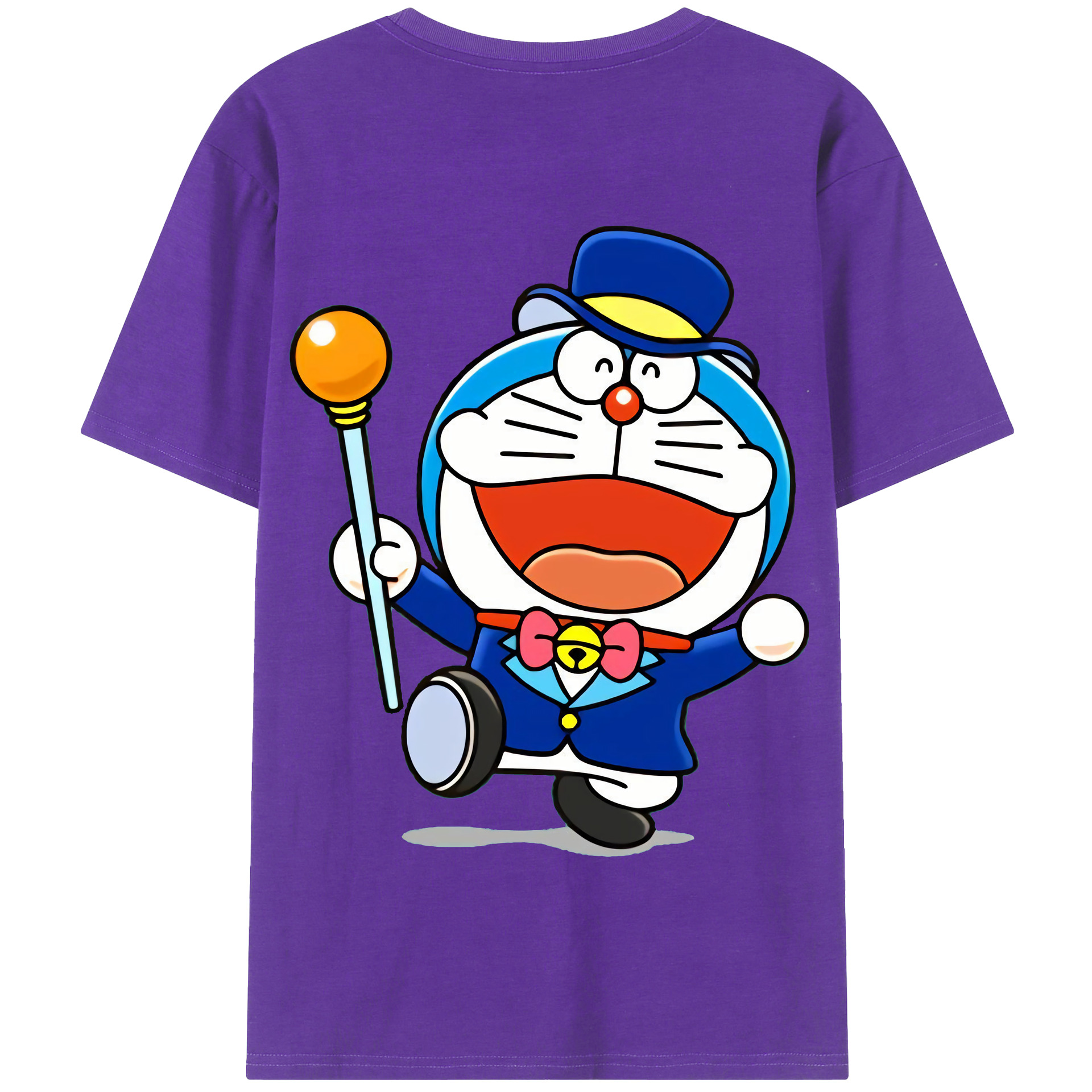 （画像用） ドラえもん Doraemon 綿100％半袖Tシャツ（背面プリント）