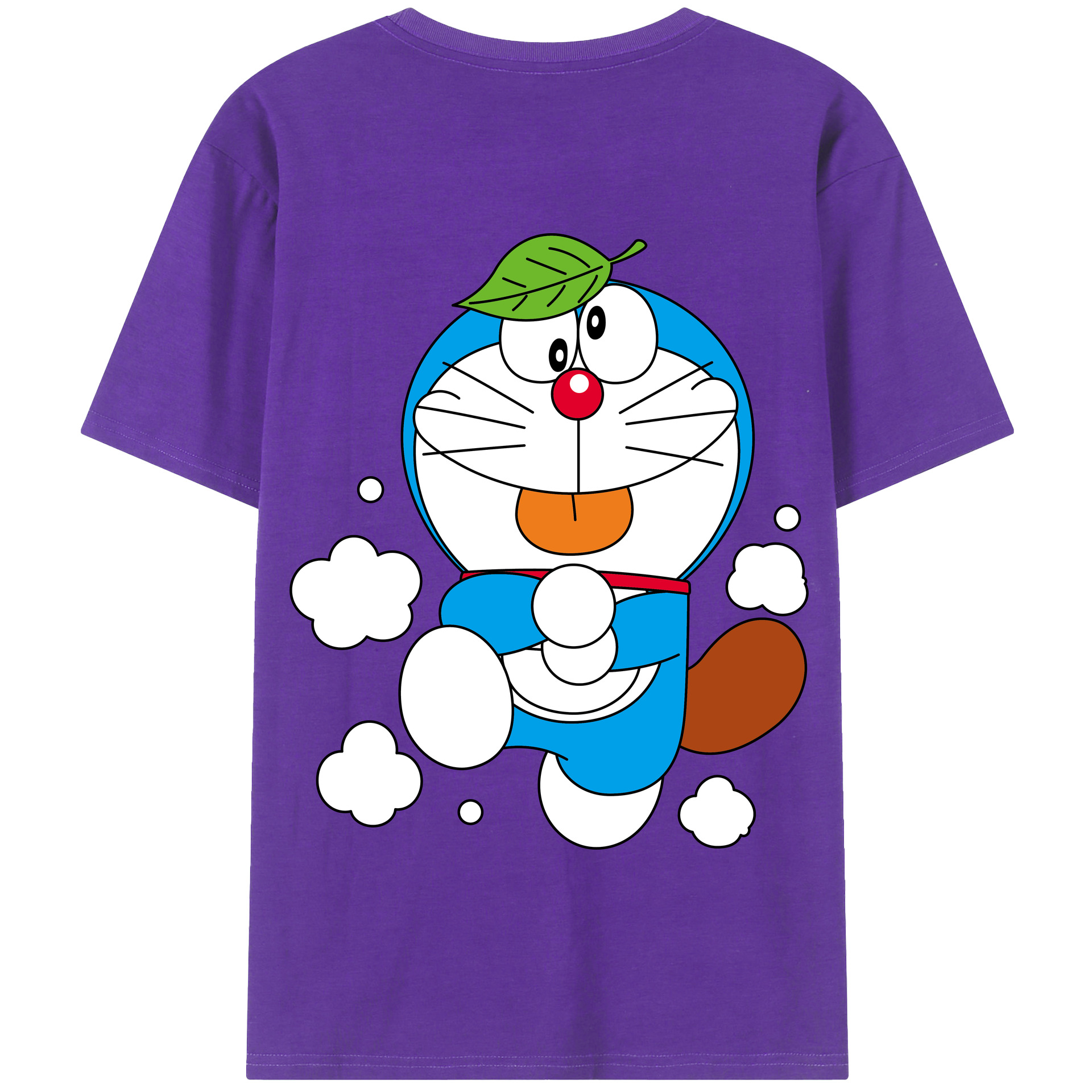 （画像用） ドラえもん Doraemon 綿100％半袖Tシャツ（背面プリント）