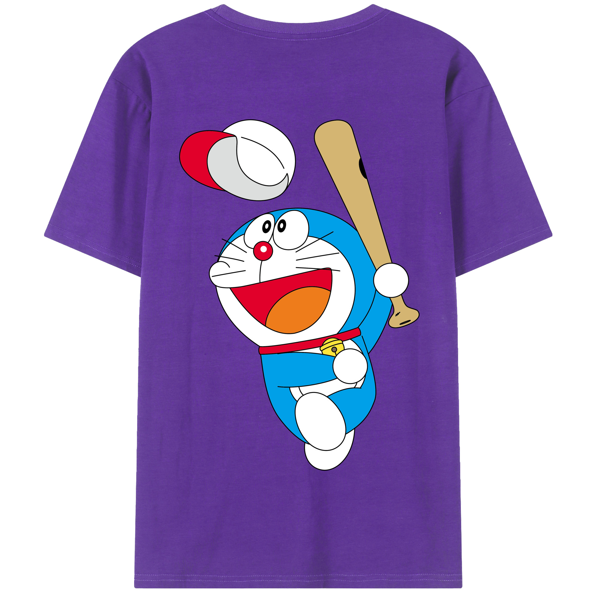 （画像用） ドラえもん Doraemon 綿100％半袖Tシャツ（背面プリント）