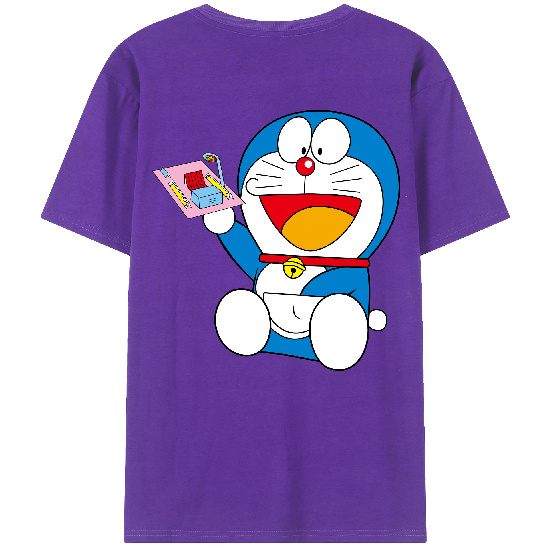 （画像用） ドラえもん Doraemon 綿100％半袖Tシャツ（背面プリント）