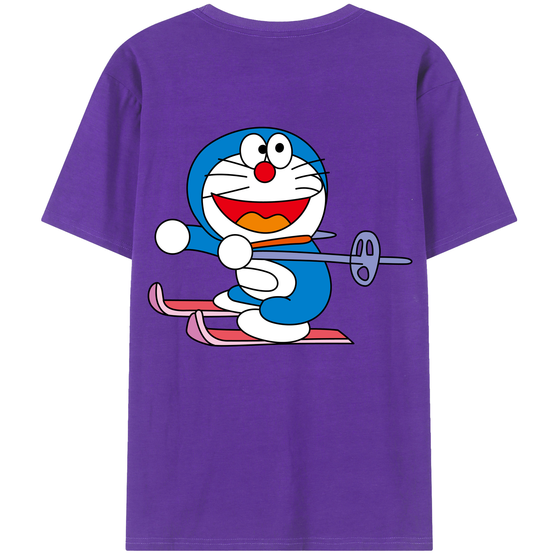 （画像用） ドラえもん Doraemon 綿100％半袖Tシャツ（背面プリント）