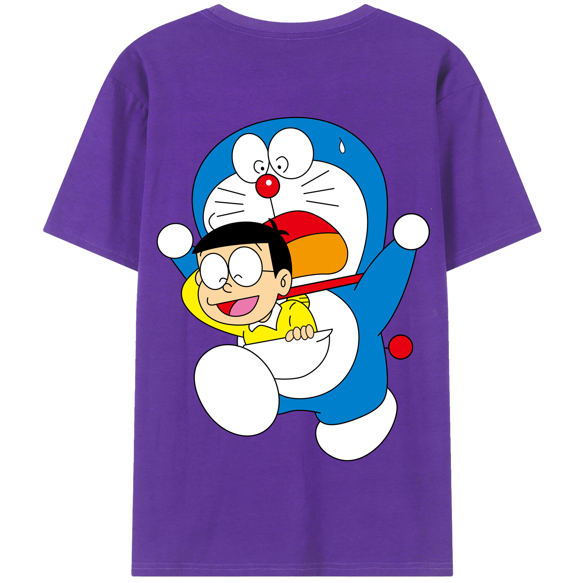 （画像用） ドラえもん Doraemon 綿100％半袖Tシャツ（背面プリント）