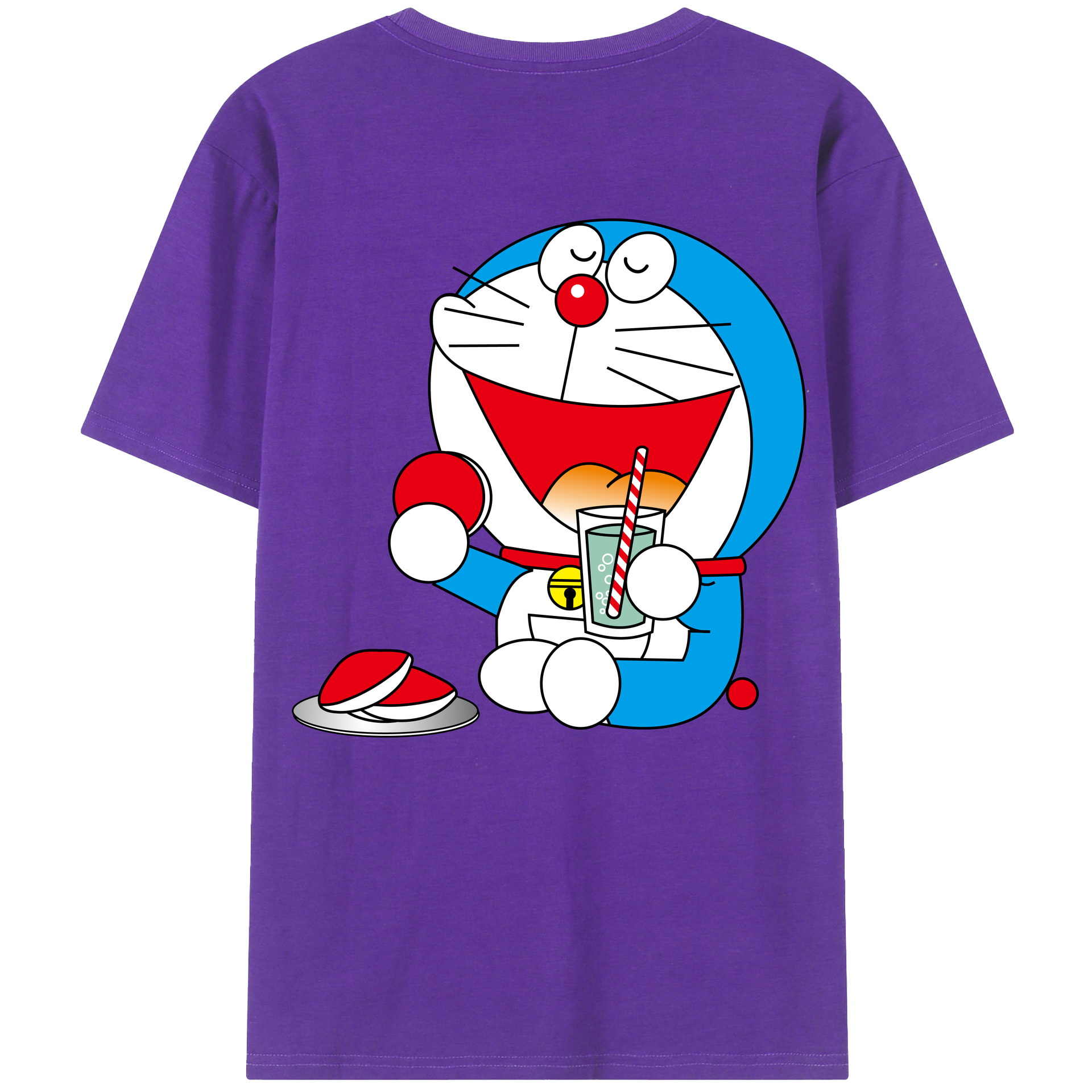 （画像用） ドラえもん Doraemon 綿100％半袖Tシャツ（背面プリント）