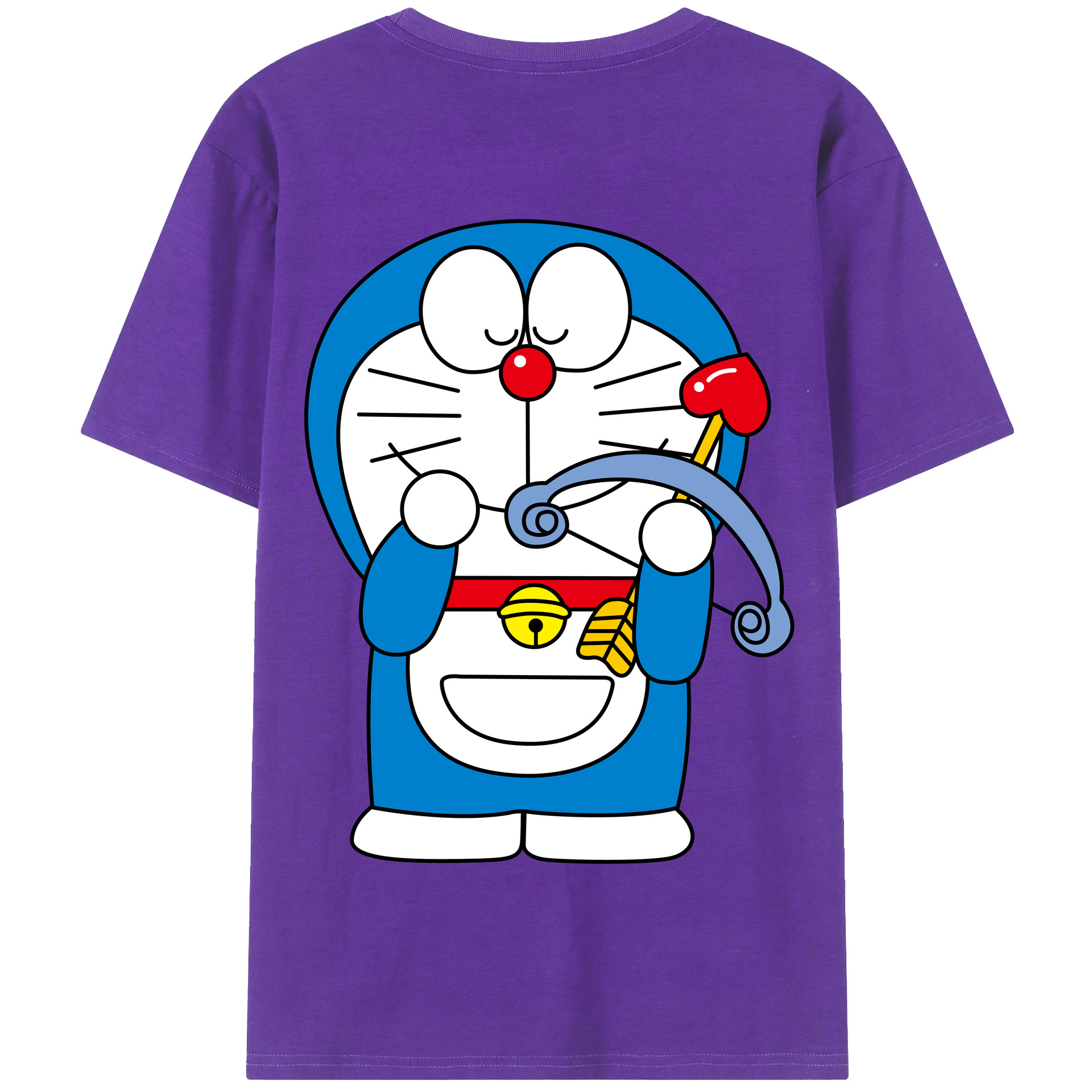 （画像用） ドラえもん Doraemon 綿100％半袖Tシャツ（背面プリント）