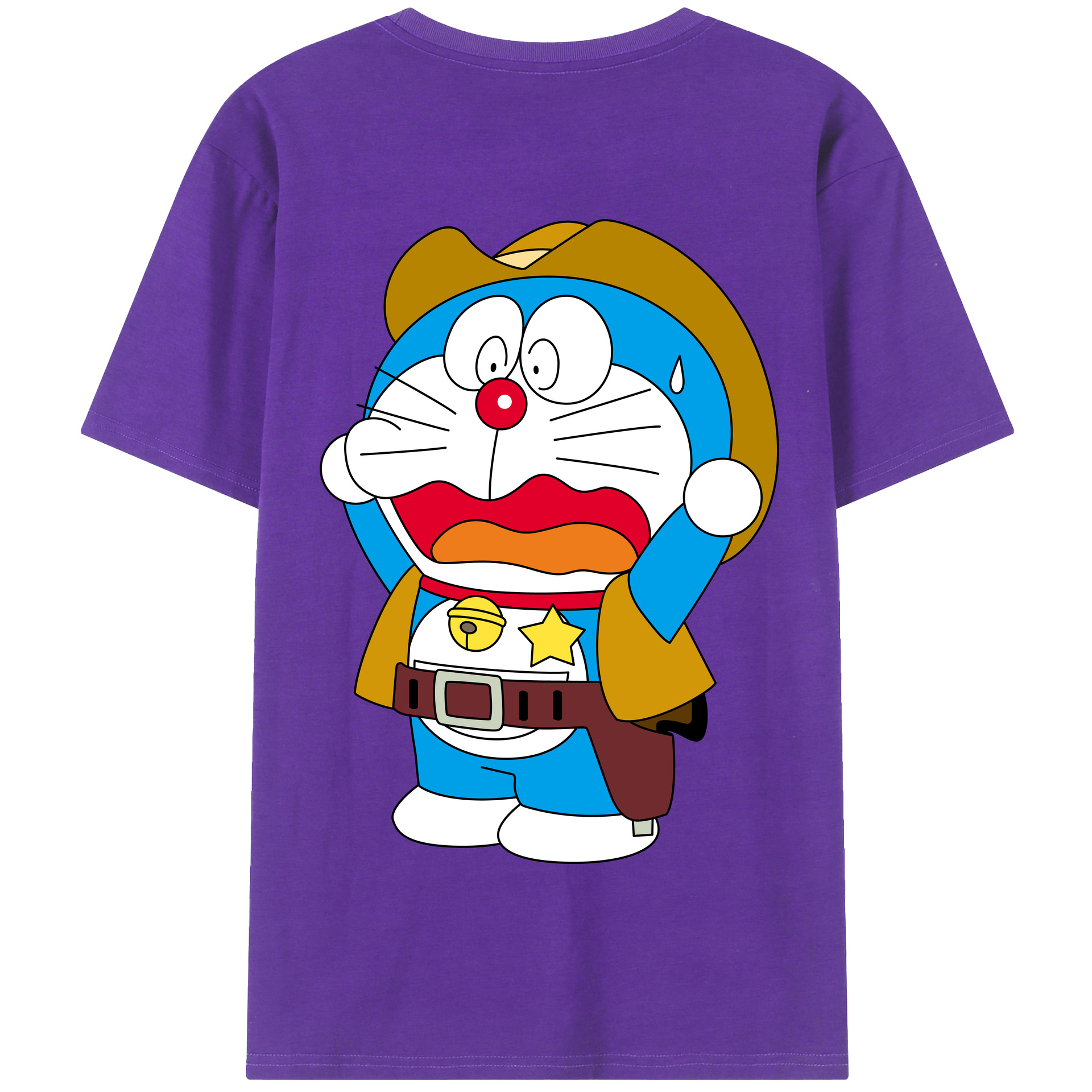 （画像用） ドラえもん Doraemon 綿100％半袖Tシャツ（背面プリント）