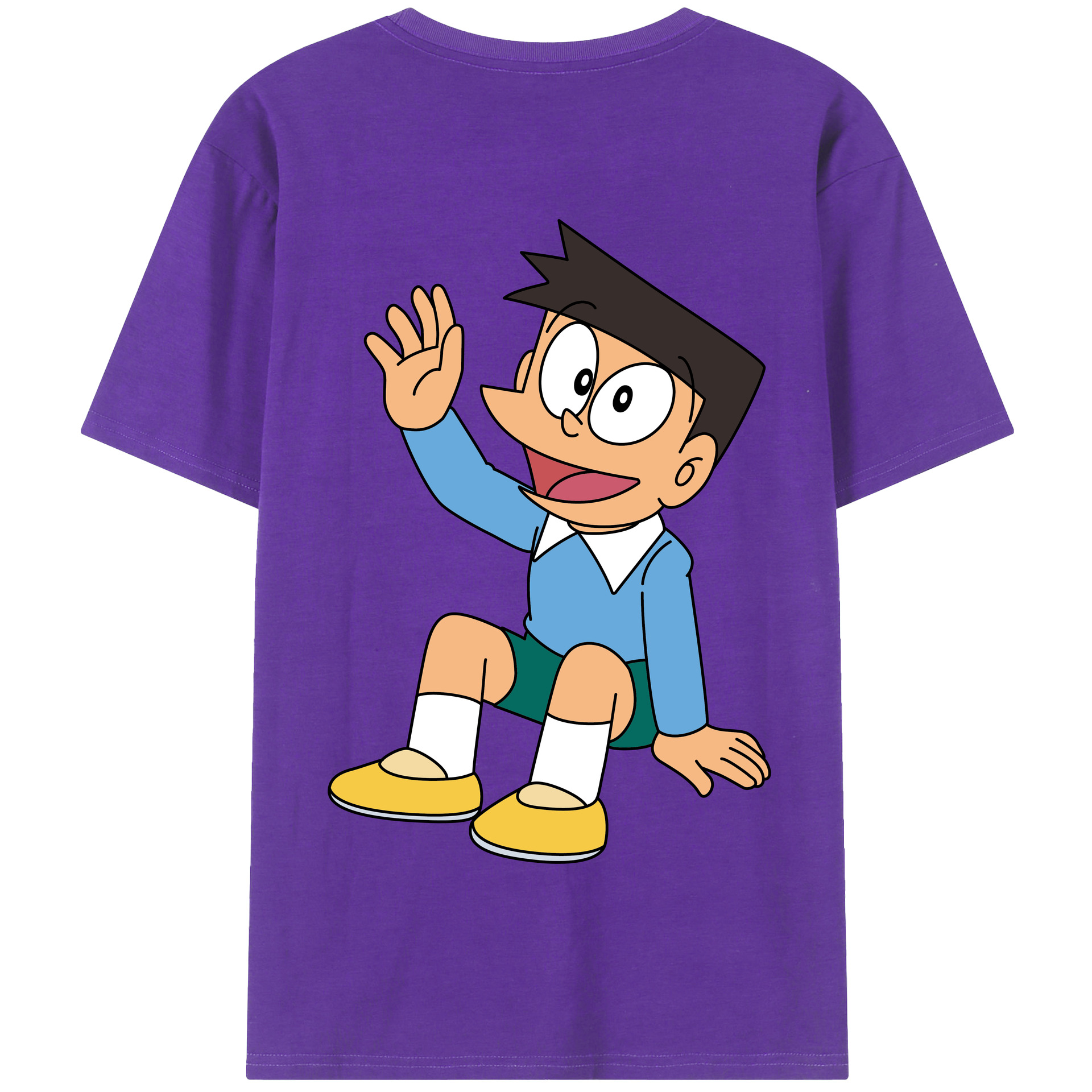 （画像用） ドラえもん 骨川 スネ夫 Doraemon Honekawa Suneo 綿100％半袖Tシャツ（背面プリント）