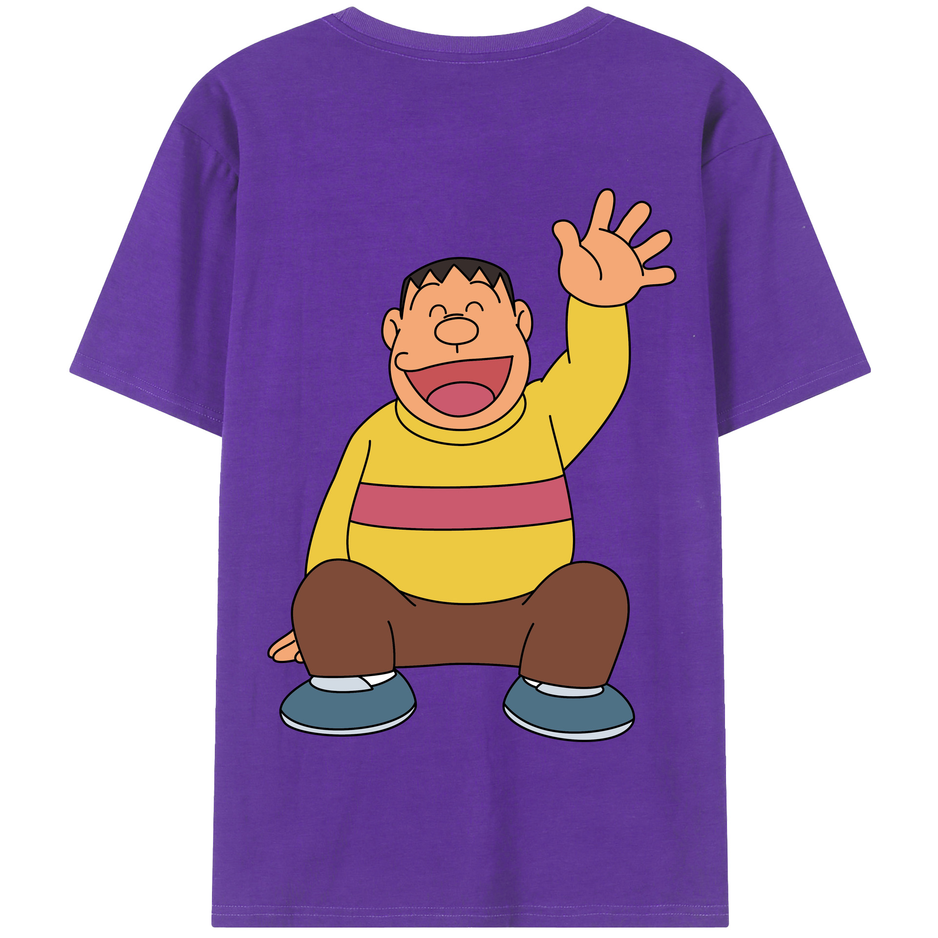 （画像用） ドラえもん 剛田武 Doraemon Gouta Takeshi 綿100％半袖Tシャツ（背面プリント）