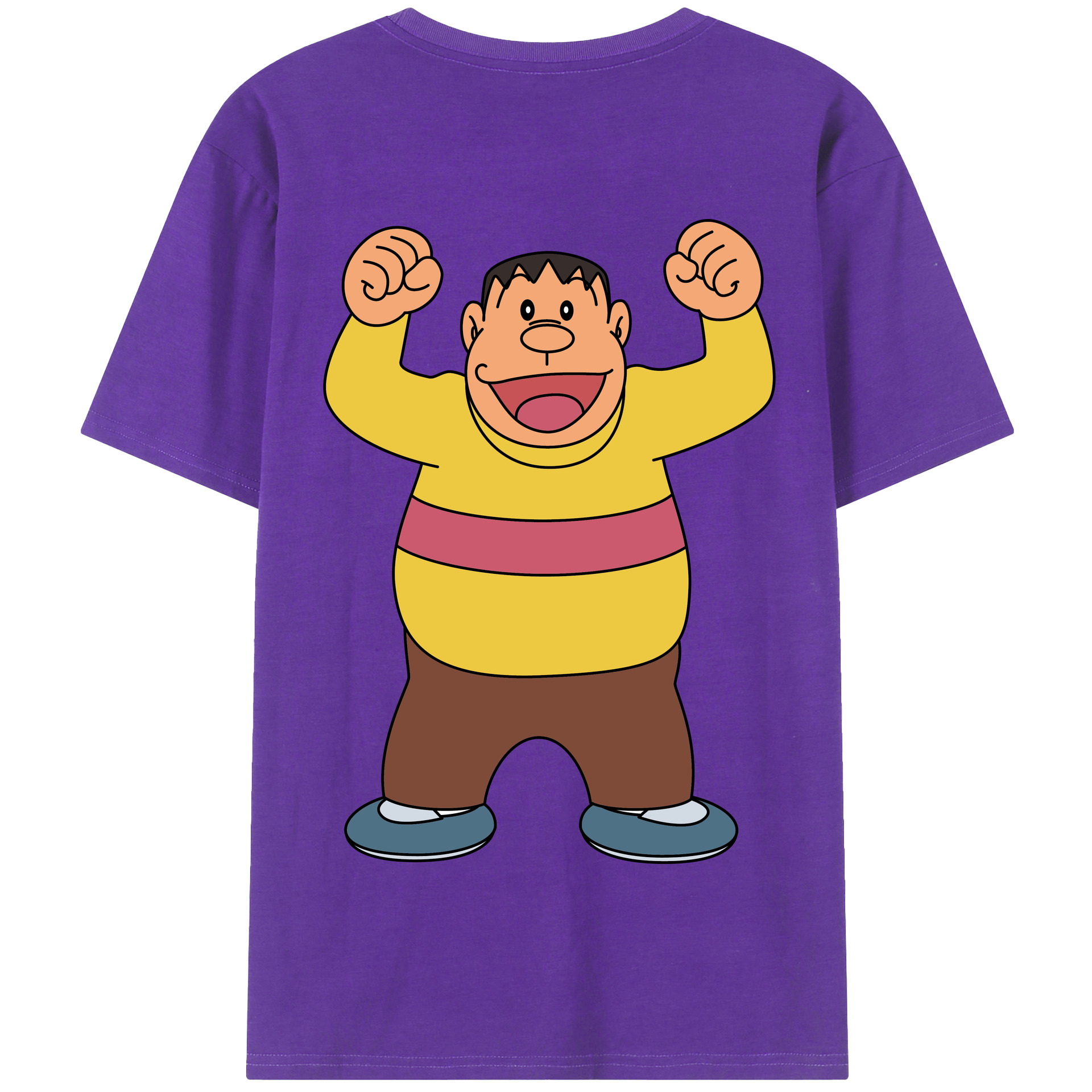 （画像用） ドラえもん 剛田武 Doraemon Gouta Takeshi 綿100％半袖Tシャツ（背面プリント）