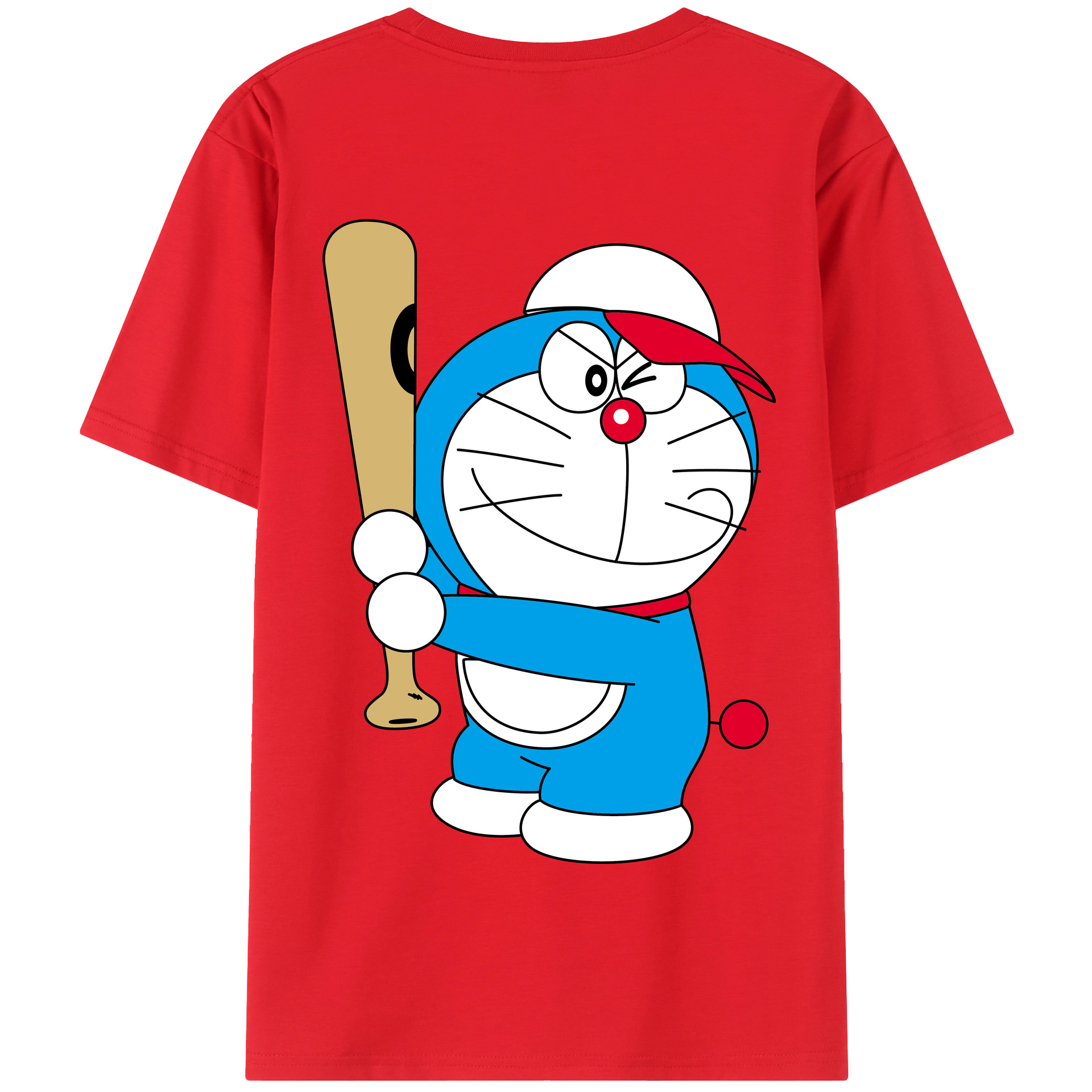 （画像用） ドラえもん Doraemon 綿100％半袖Tシャツ（背面プリント）