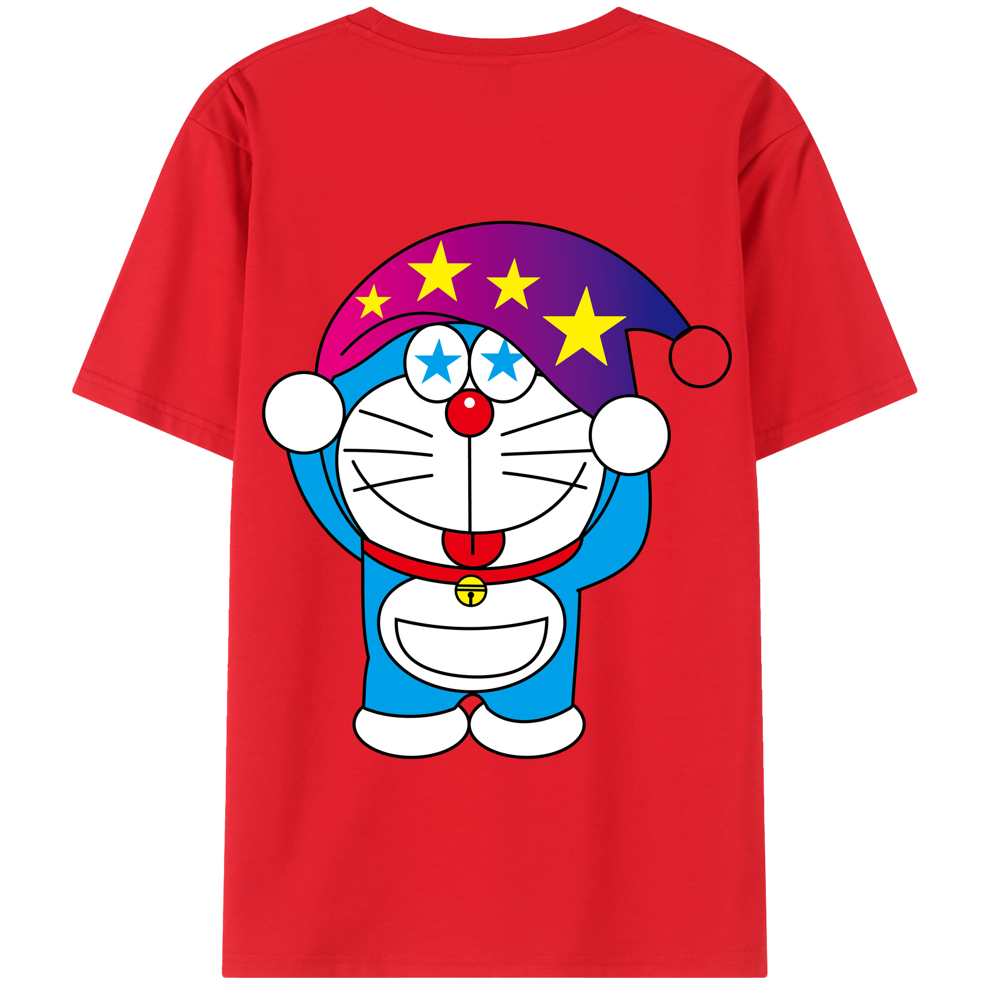 （画像用） ドラえもん Doraemon 綿100％半袖Tシャツ（背面プリント）