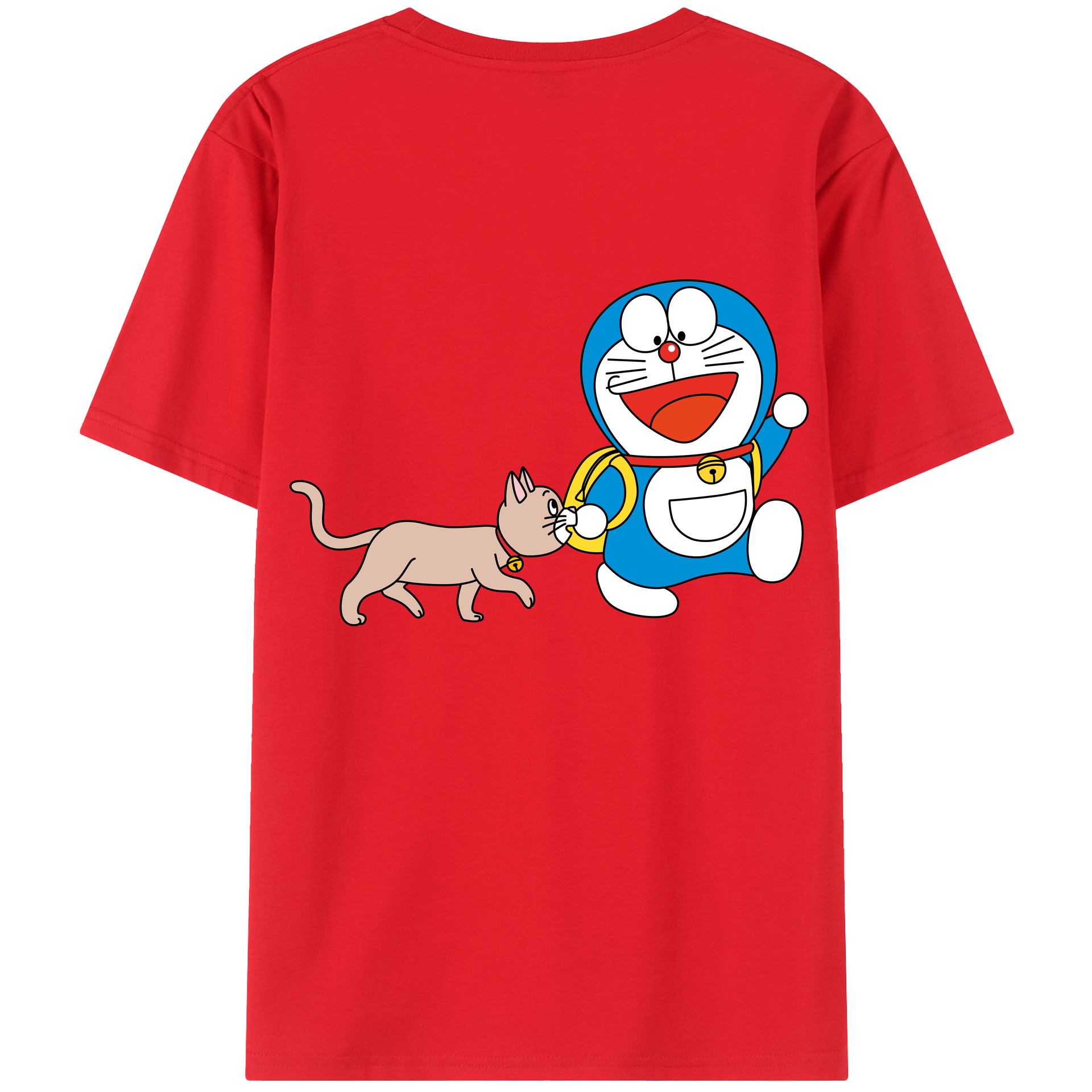 （画像用） ドラえもん Doraemon 綿100％半袖Tシャツ（背面プリント）