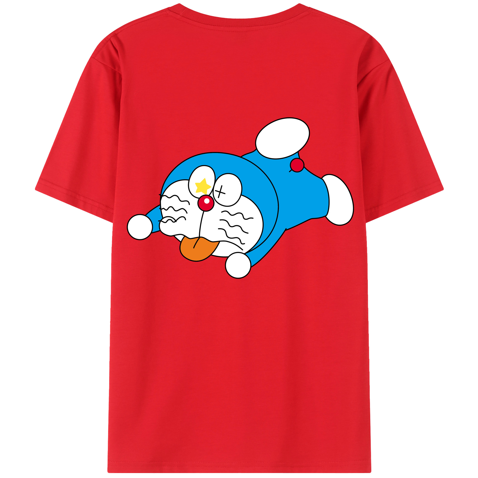 （画像用） ドラえもん Doraemon 綿100％半袖Tシャツ（背面プリント）