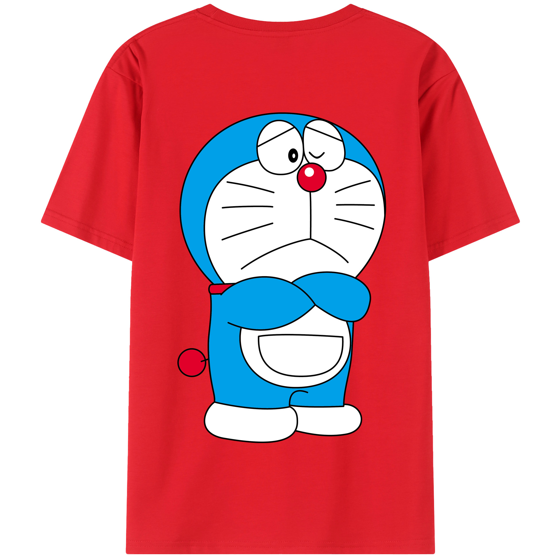 （画像用） ドラえもん Doraemon 綿100％半袖Tシャツ（背面プリント）