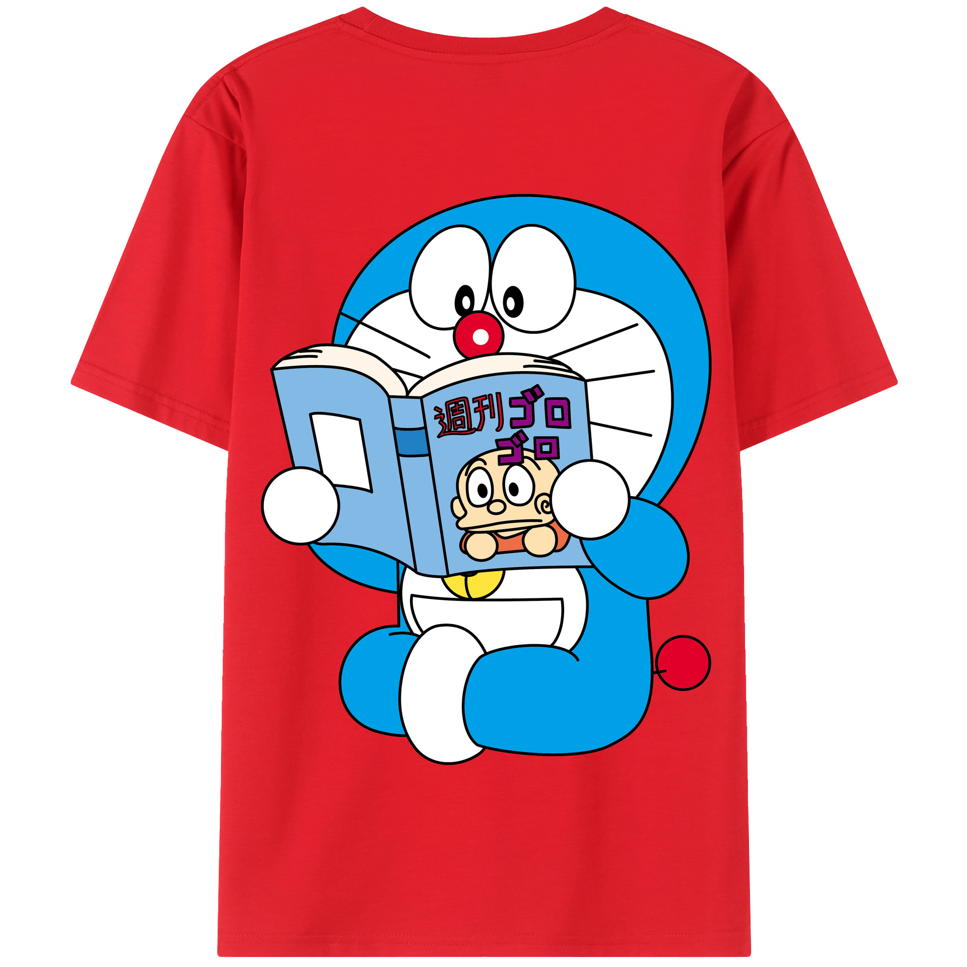 （画像用） ドラえもん Doraemon 綿100％半袖Tシャツ（背面プリント）